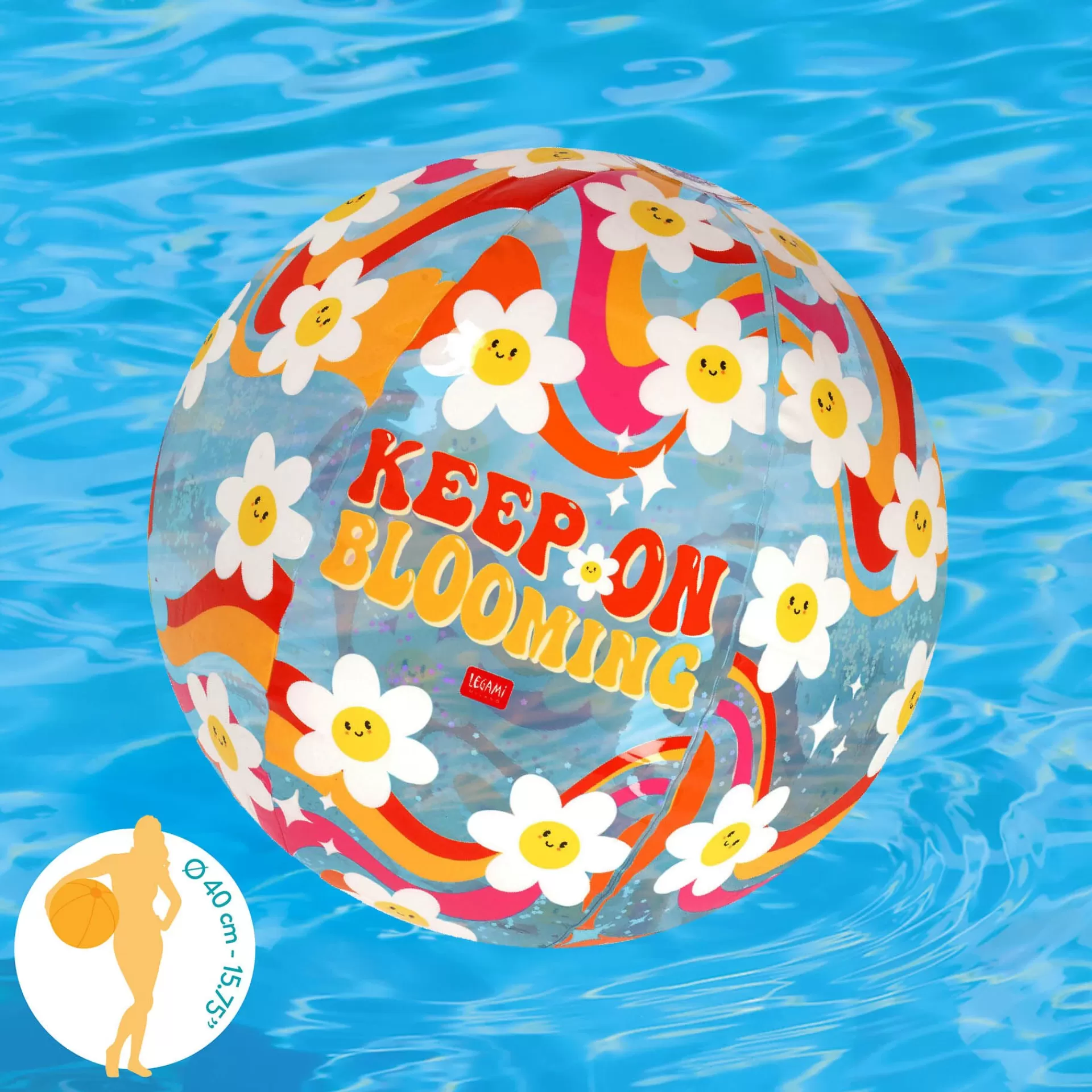Legami Milano Spiele Am Strand | Schlauchboote^Aufblasbarer Strandball - Glitter Beach Ball