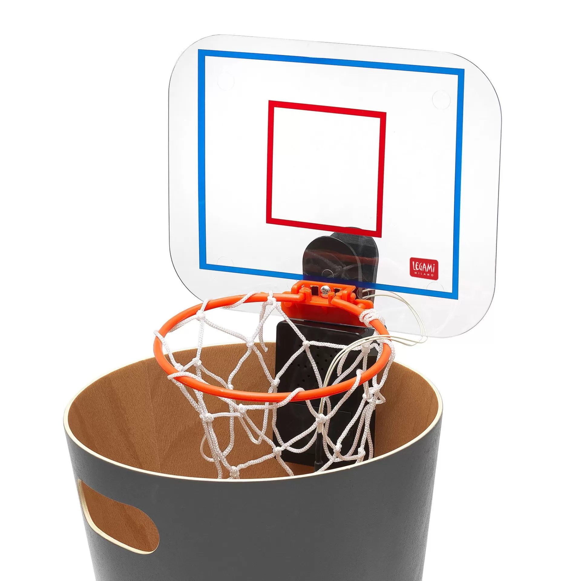 Legami Milano Spiele^Basketballkorb mit Sound für Abfallbehälter - Magic Shot