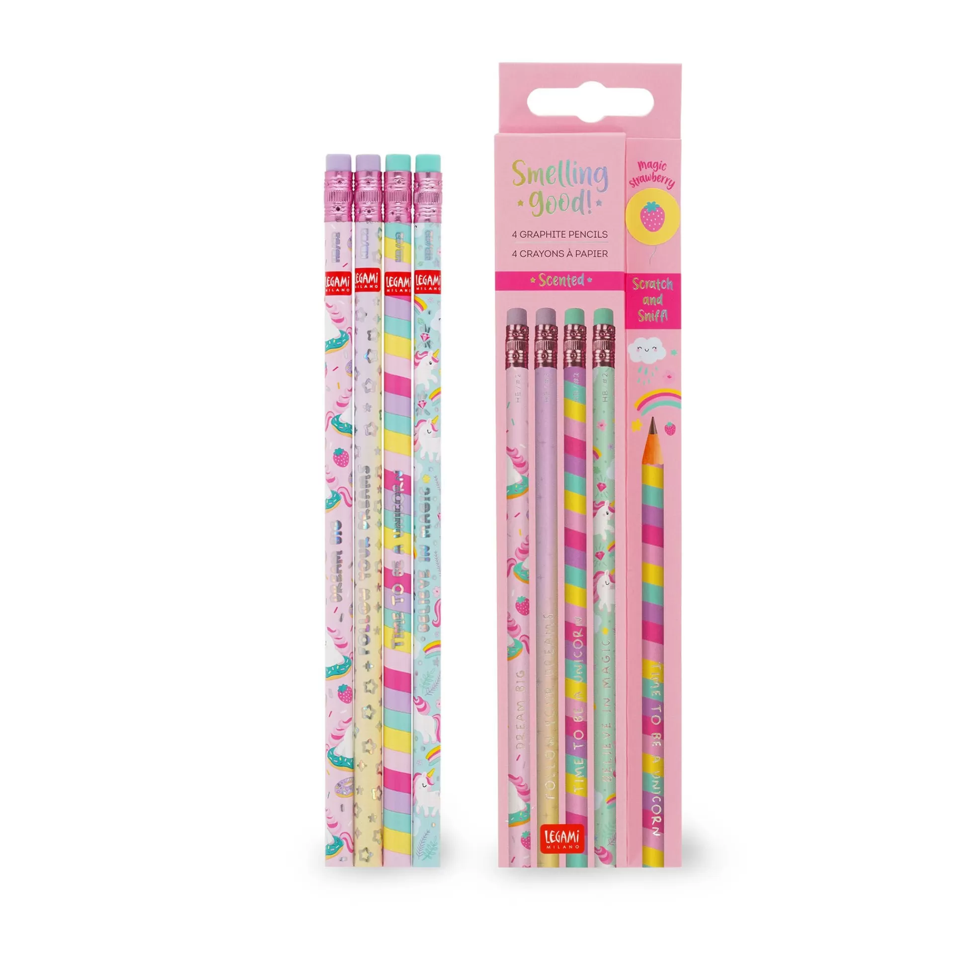 Legami Milano Bleistifte Und Buntstifte^4er-Set duftende HB-Bleistifte - Smelling Good!