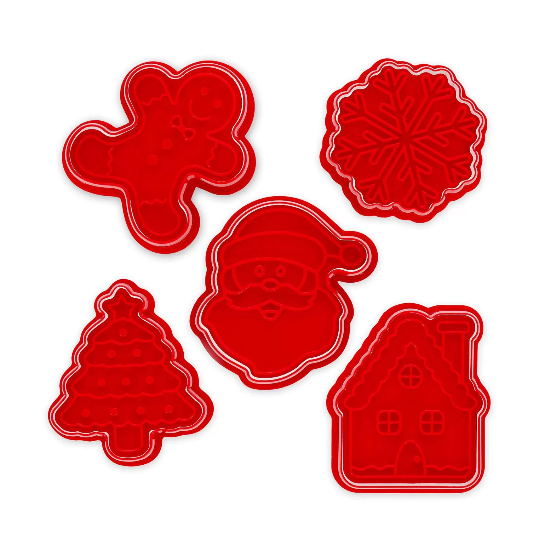Legami Milano Weitere Küchen-Accessoires | Party-Accessoires^5er-Set Plätzchenformen mit Stempel - Cookie Time!
