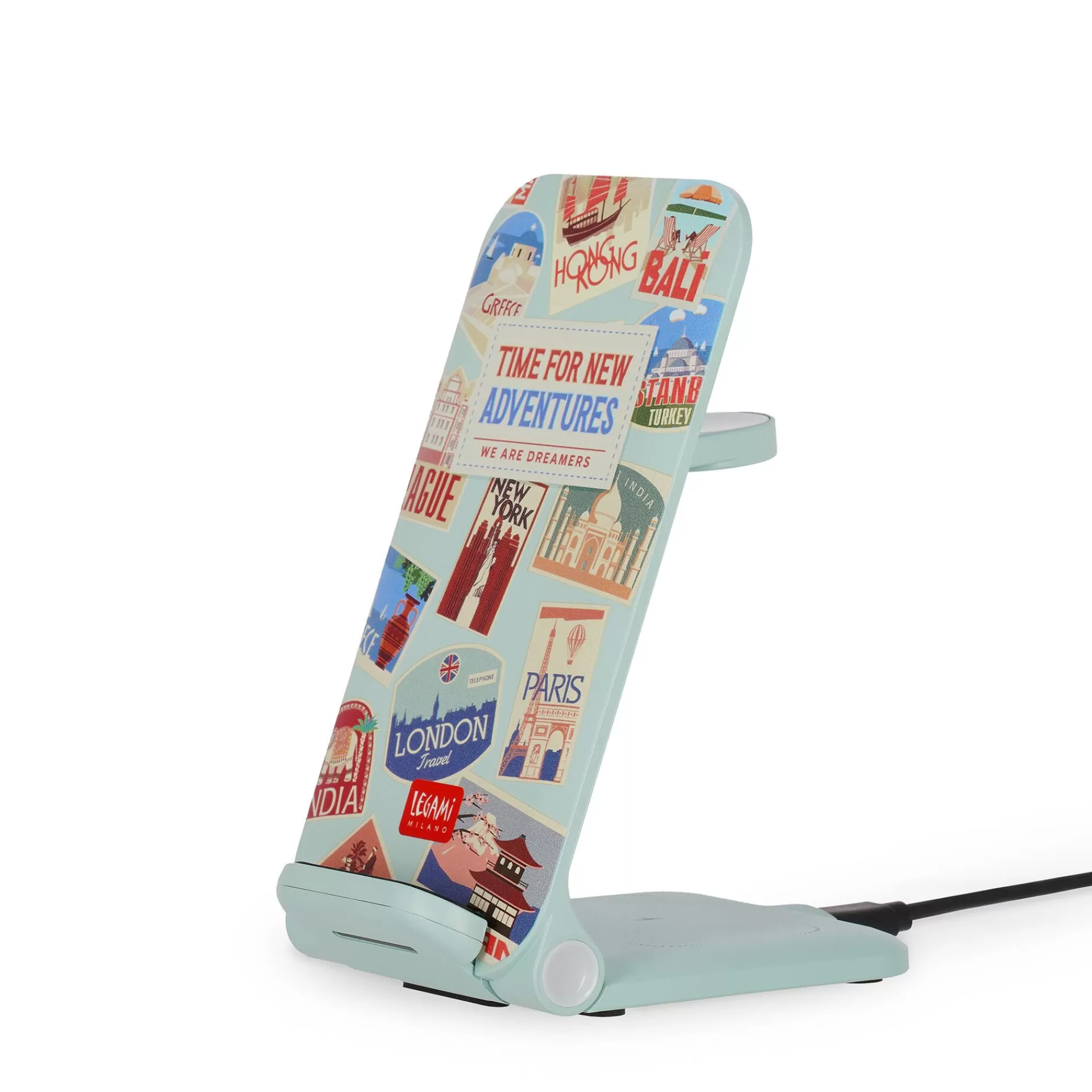 Legami Milano Power-Banks Und Ladegeräte^Kabellose 3-in-1-Ladestation - Charging Station
