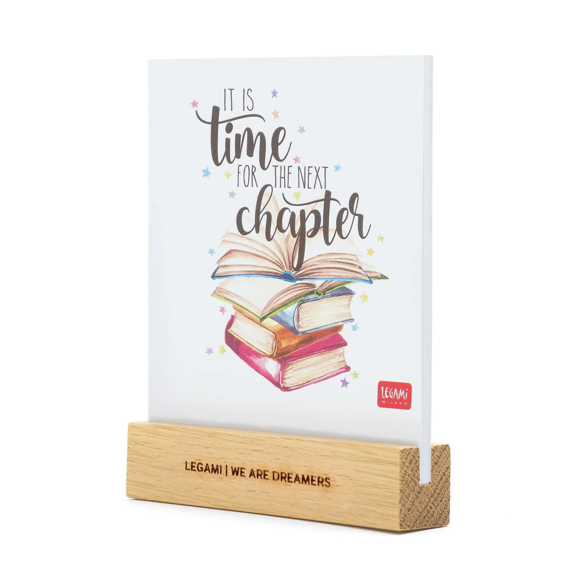 Legami Milano Tischkalender^Kalender mit Basis aus Holz - 2025