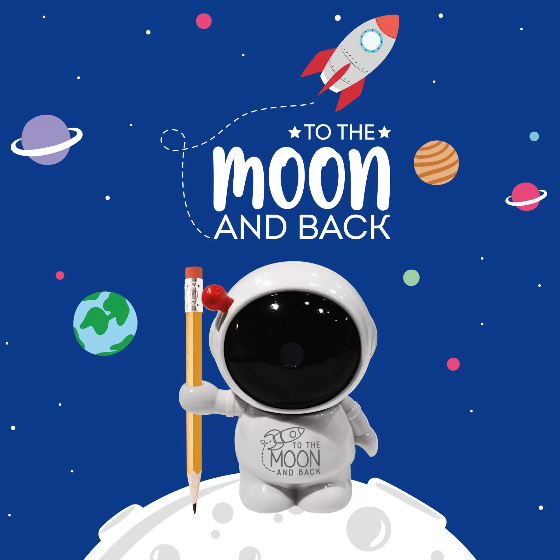 Legami Milano Spitzer^Kurbel-Bleistiftspitzer - To The Moon and Back
