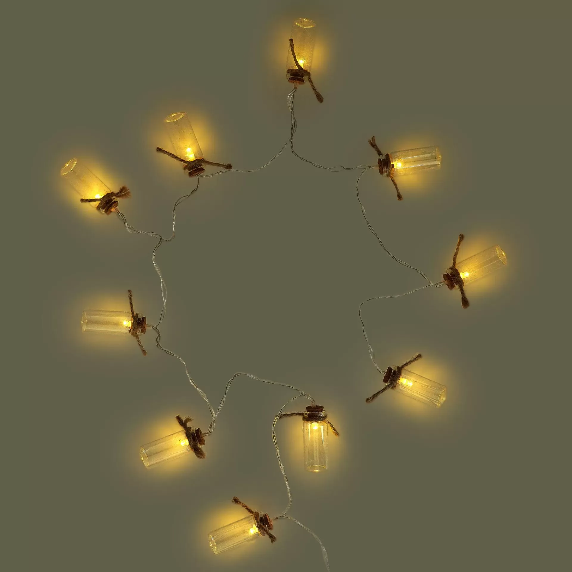 Legami Milano Deko-Leuchten^LED-Lichterkette mit Glasgefäßen