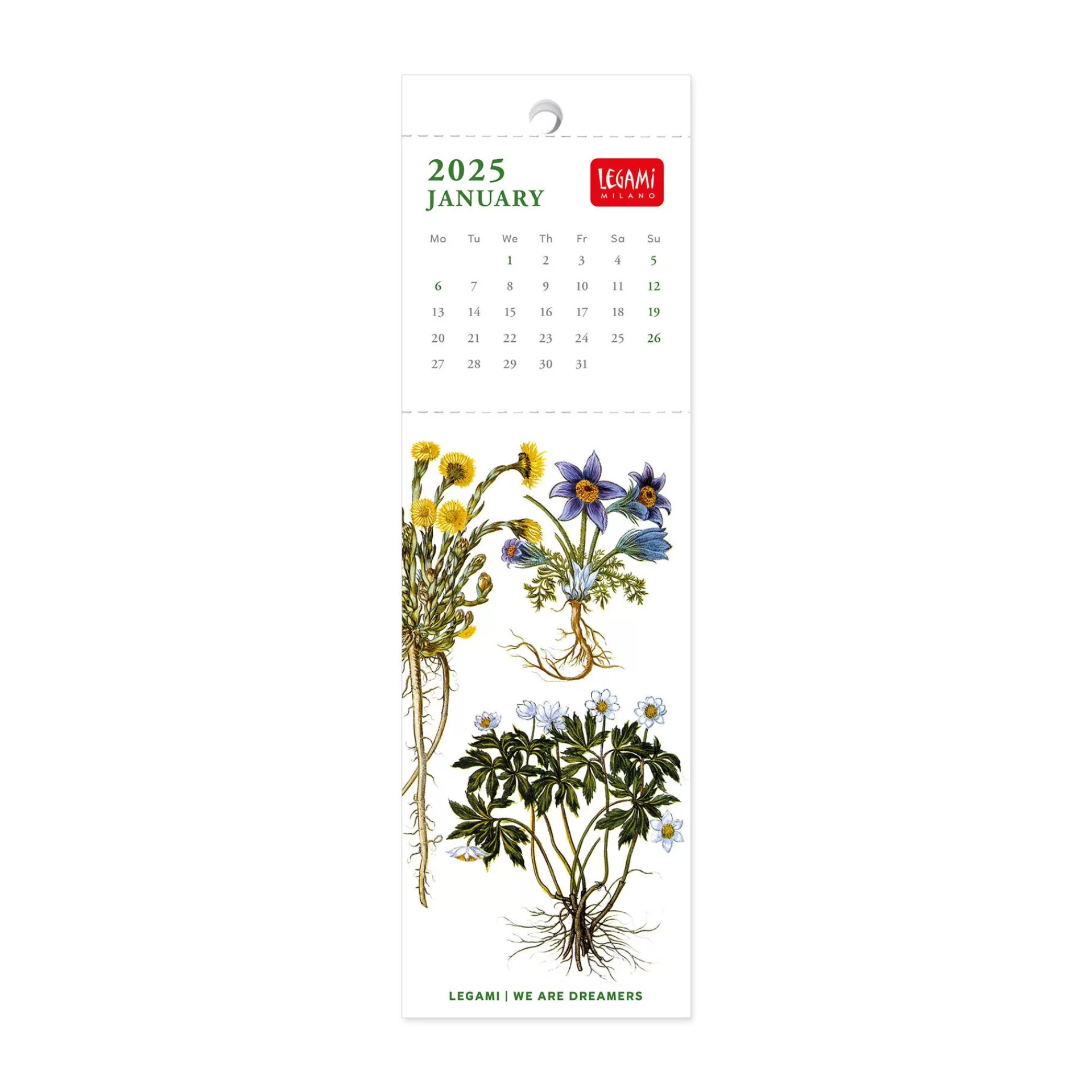 Legami Milano Lesezeichen-Kalender^Lesezeichen-Kalender 2025 - 5,5 x 18 cm