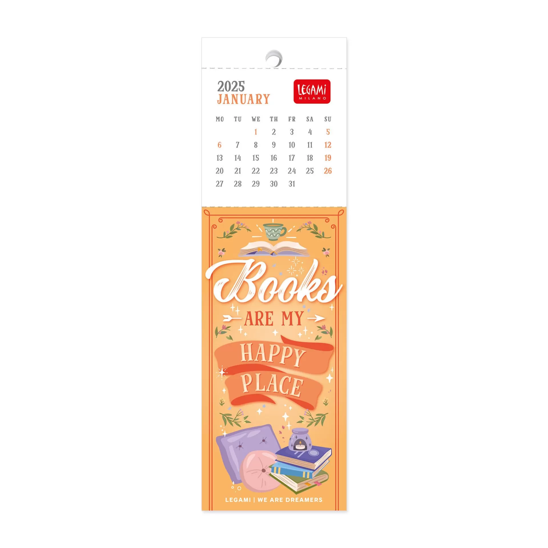 Legami Milano Lesezeichen-Kalender^Lesezeichen-Kalender 2025 - 5,5 x 18 cm