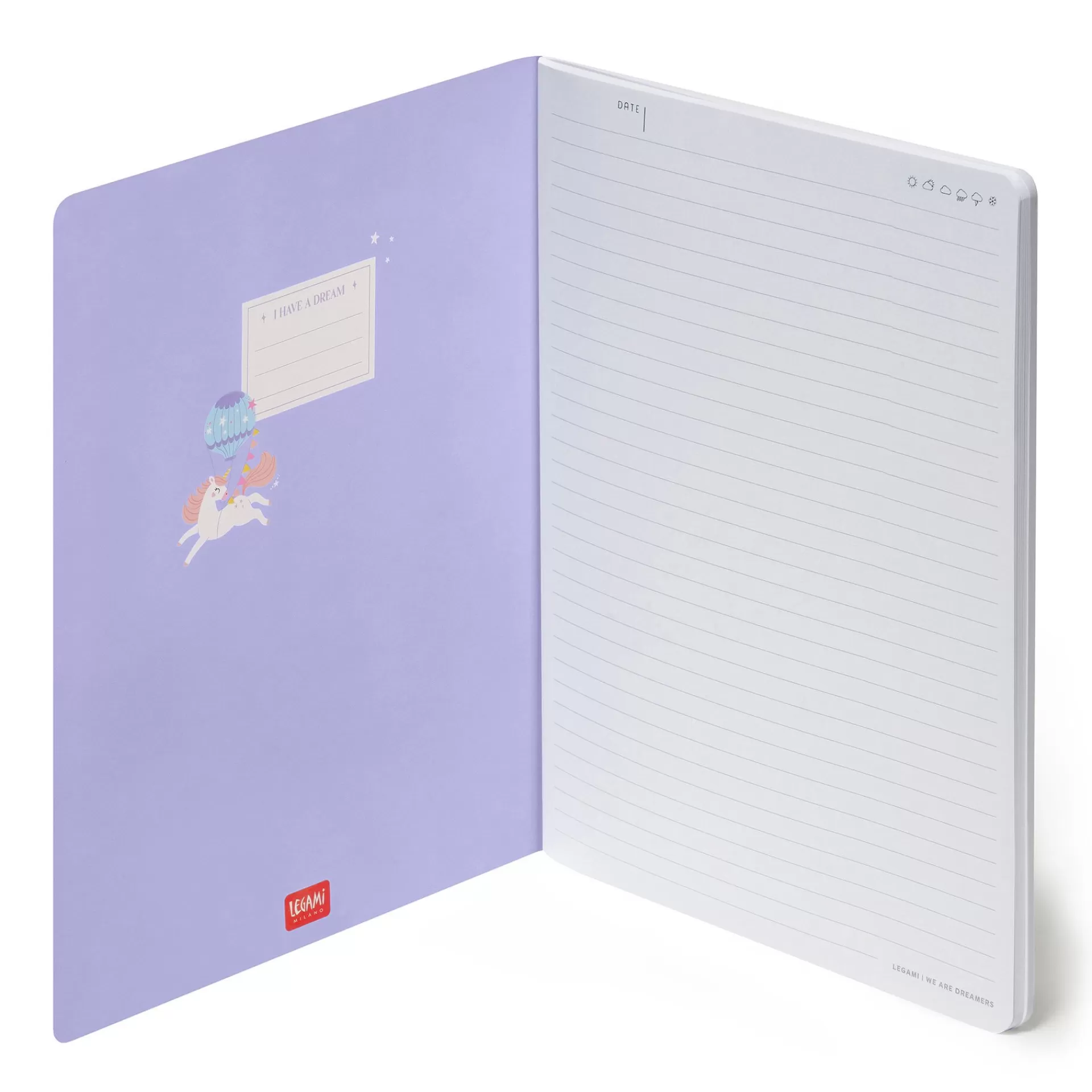Legami Milano Linierte Hefte^Liniertes Notizbuch - Large - B5-Format