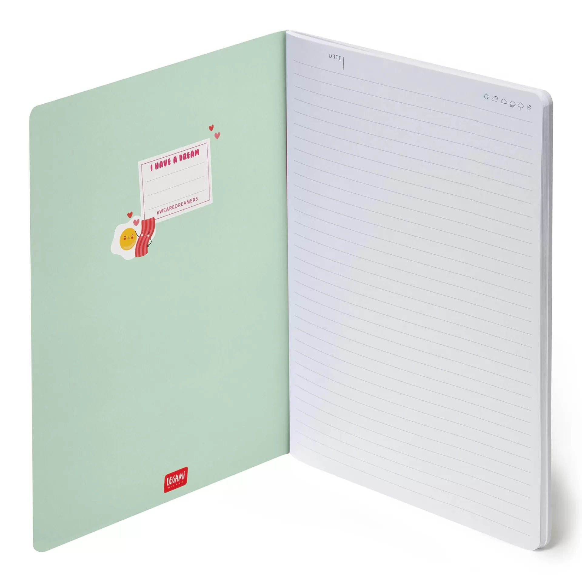 Legami Milano Linierte Hefte^Liniertes Notizbuch - Large - B5-Format