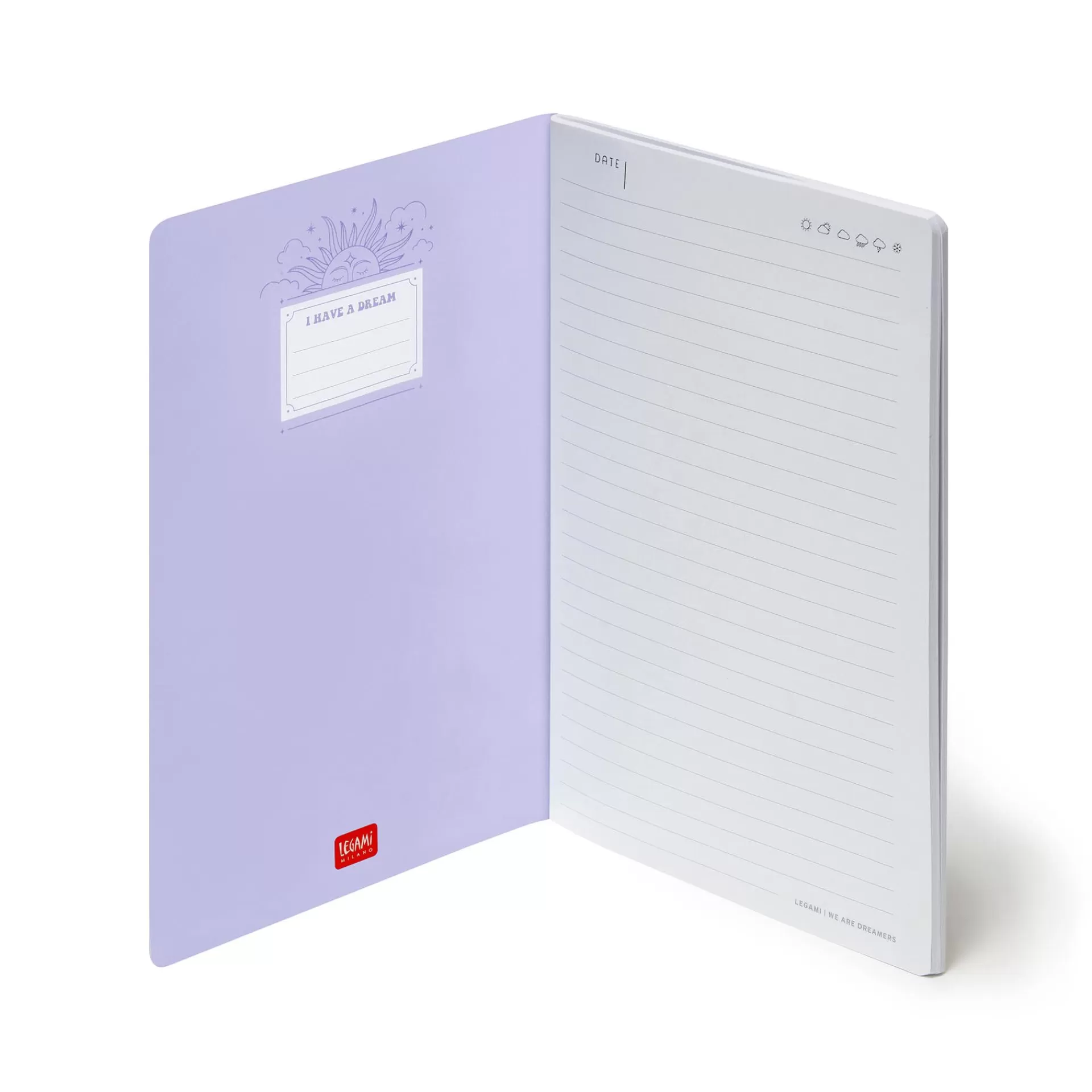 Legami Milano Linierte Hefte^Liniertes Notizbuch - Medium - A5-Format