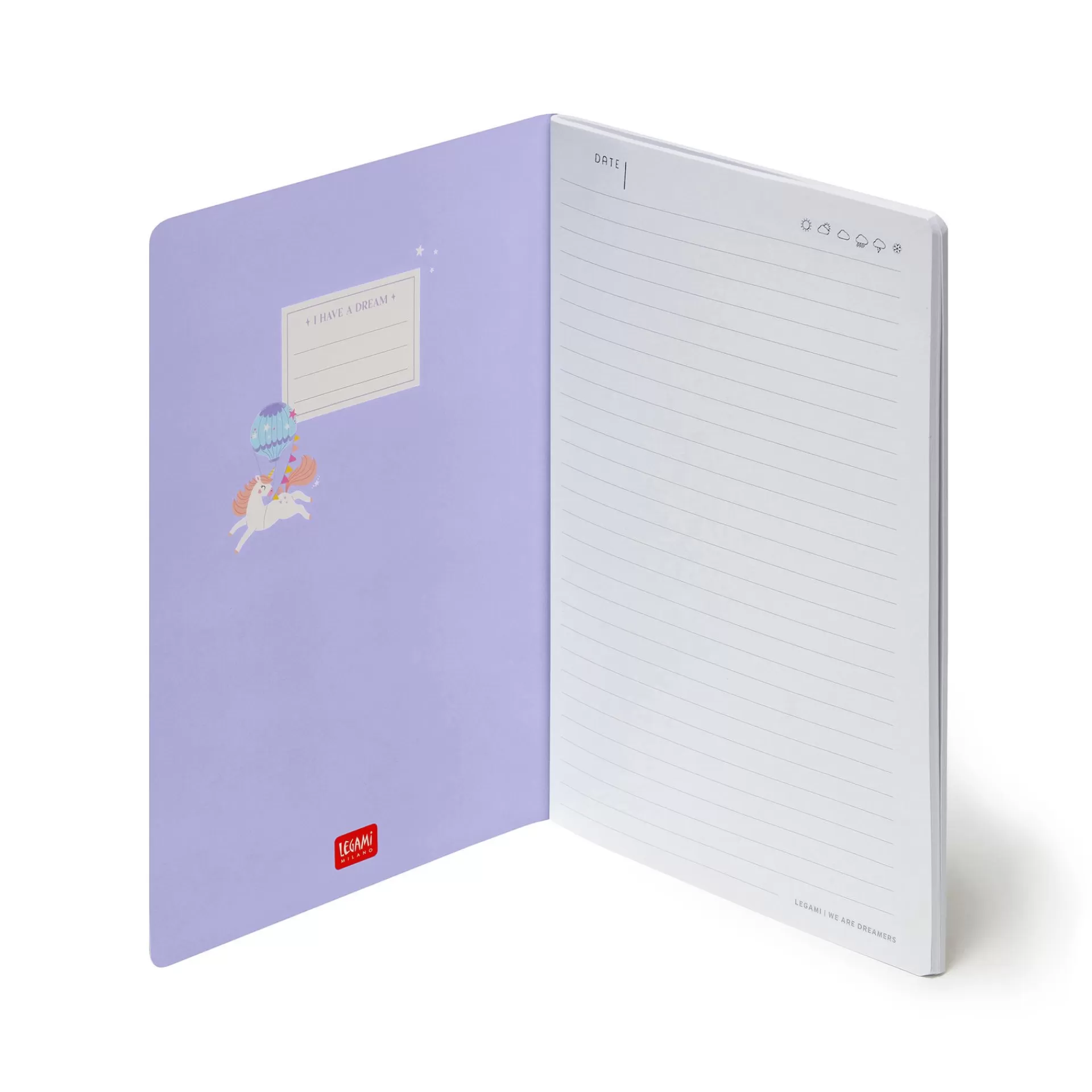 Legami Milano Linierte Hefte^Liniertes Notizbuch - Medium - A5-Format