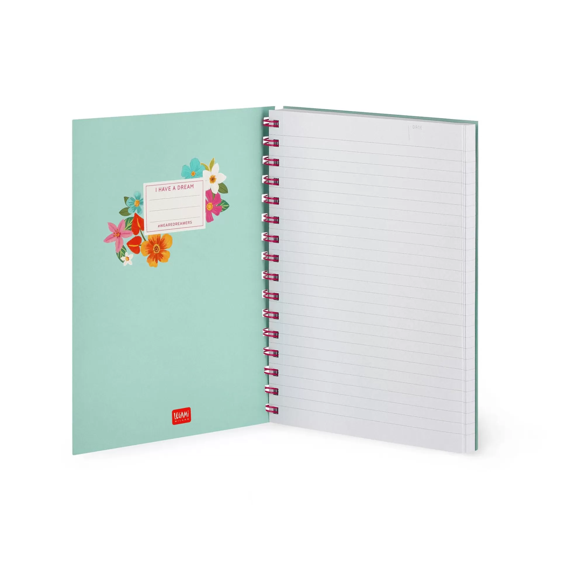 Legami Milano Linierte Hefte^Liniertes Notizbuch -Large - Spiralbindung - A5-Format