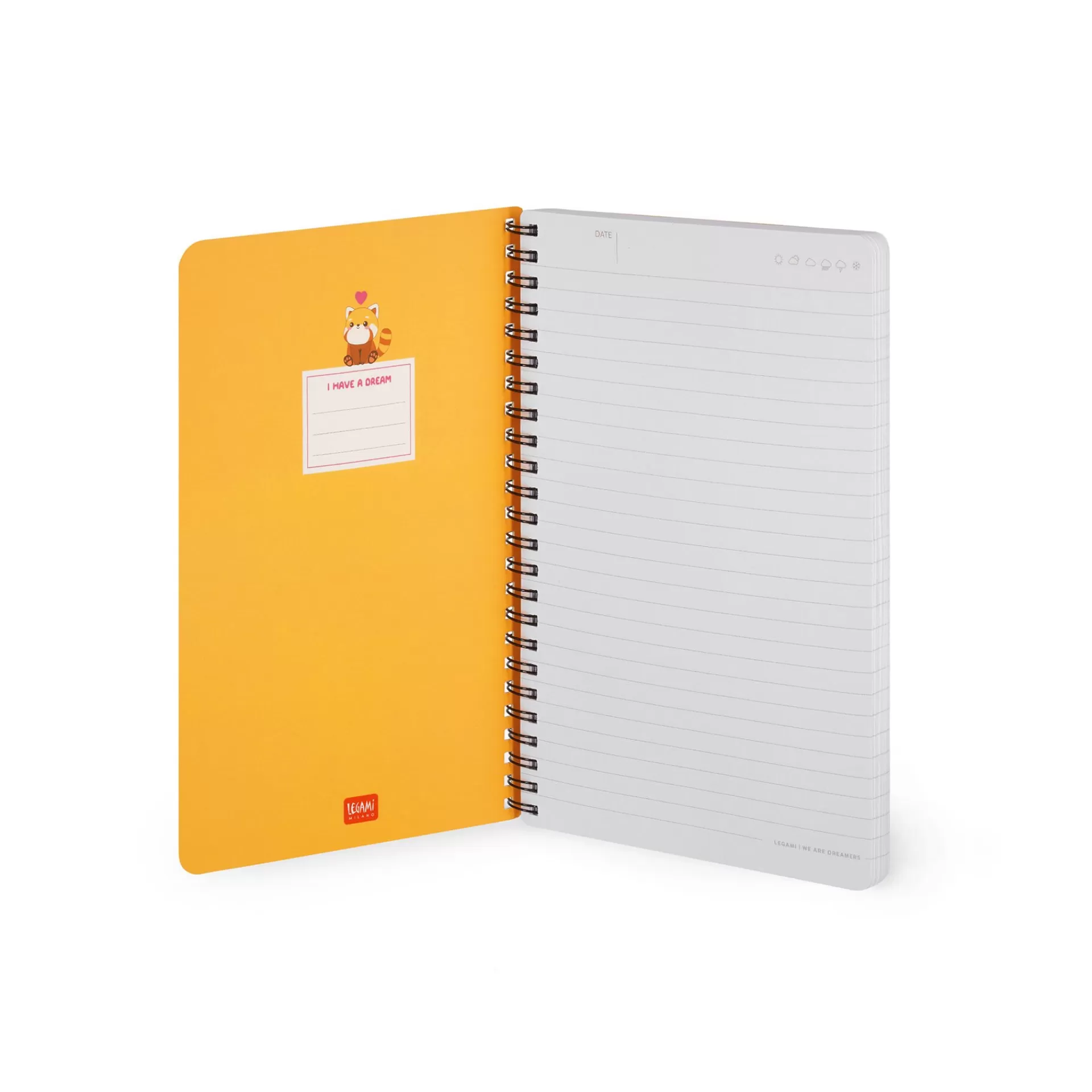 Legami Milano Linierte Hefte^Liniertes Notizbuch -Large - Spiralbindung - A5-Format