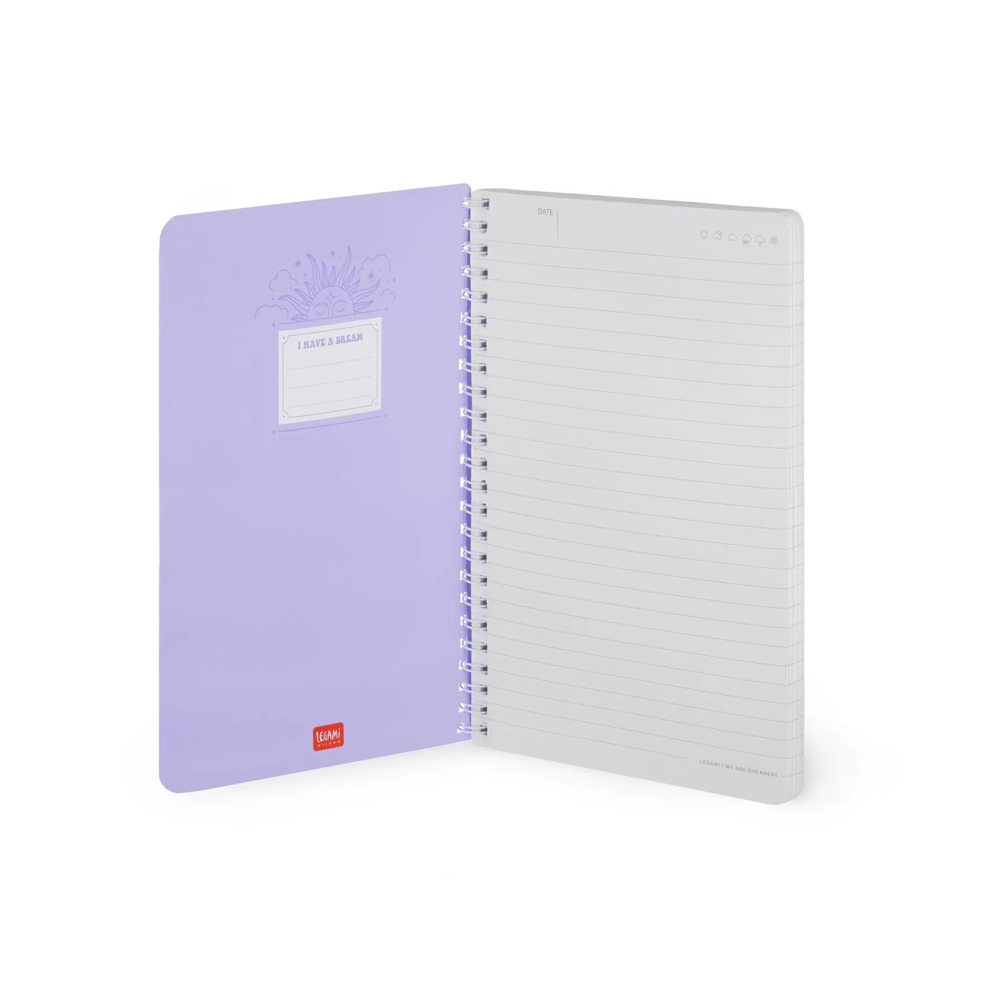 Legami Milano Linierte Hefte^Liniertes Notizbuch -Large - Spiralbindung - A5-Format