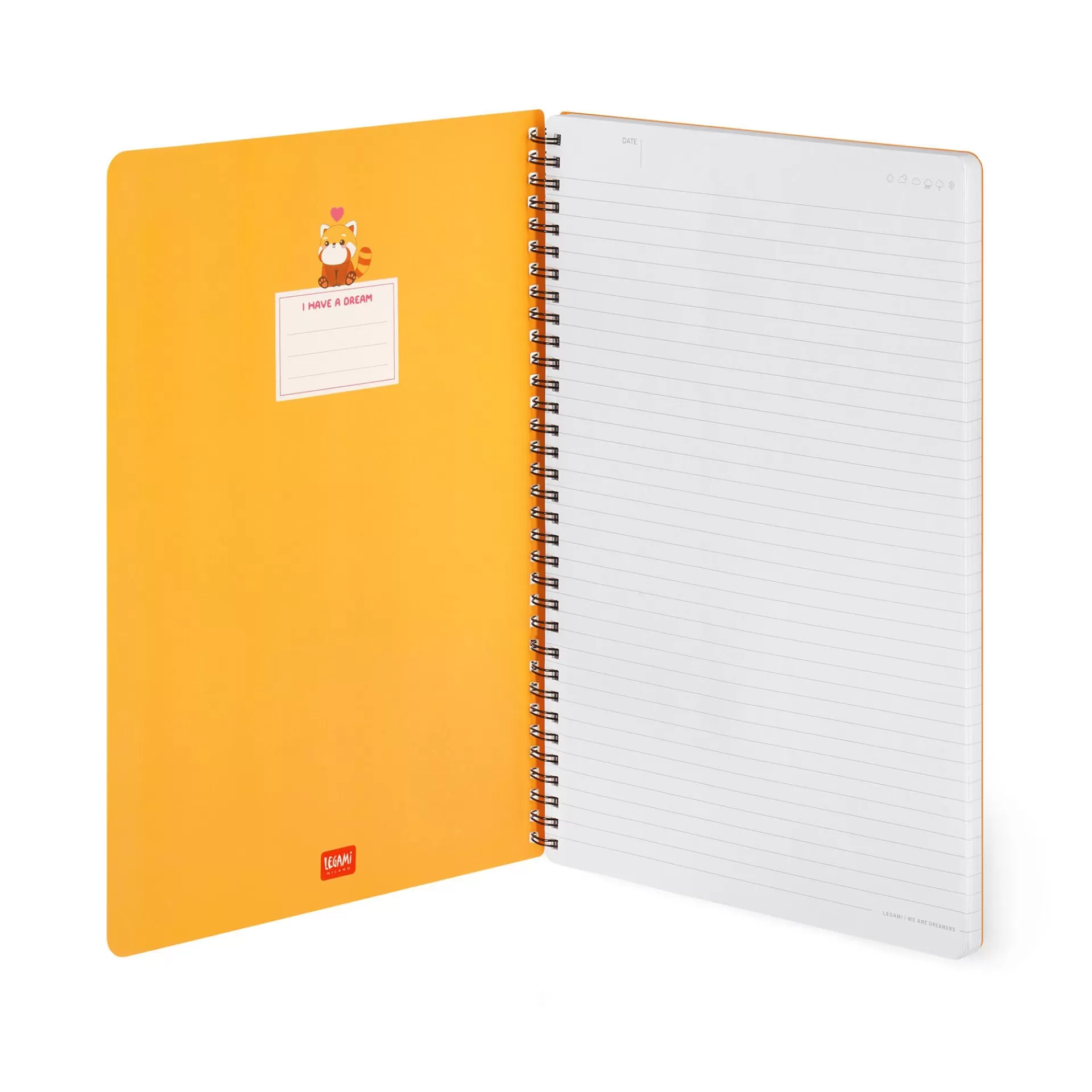 Legami Milano Linierte Hefte^Liniertes Notizbuch -Maxi - Spiralbindung - A5-Format