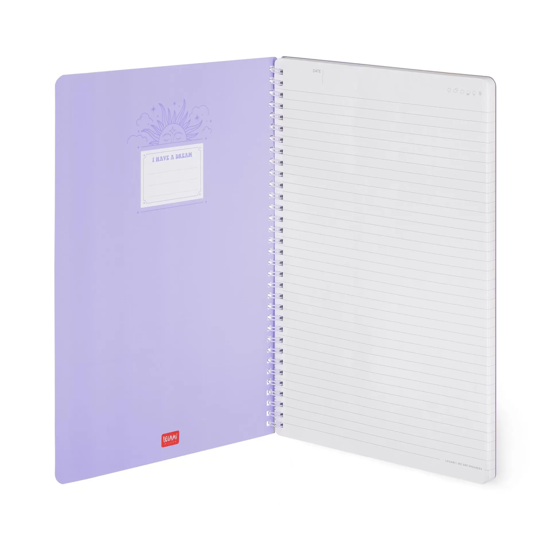 Legami Milano Linierte Hefte^Liniertes Notizbuch -Maxi - Spiralbindung - A5-Format
