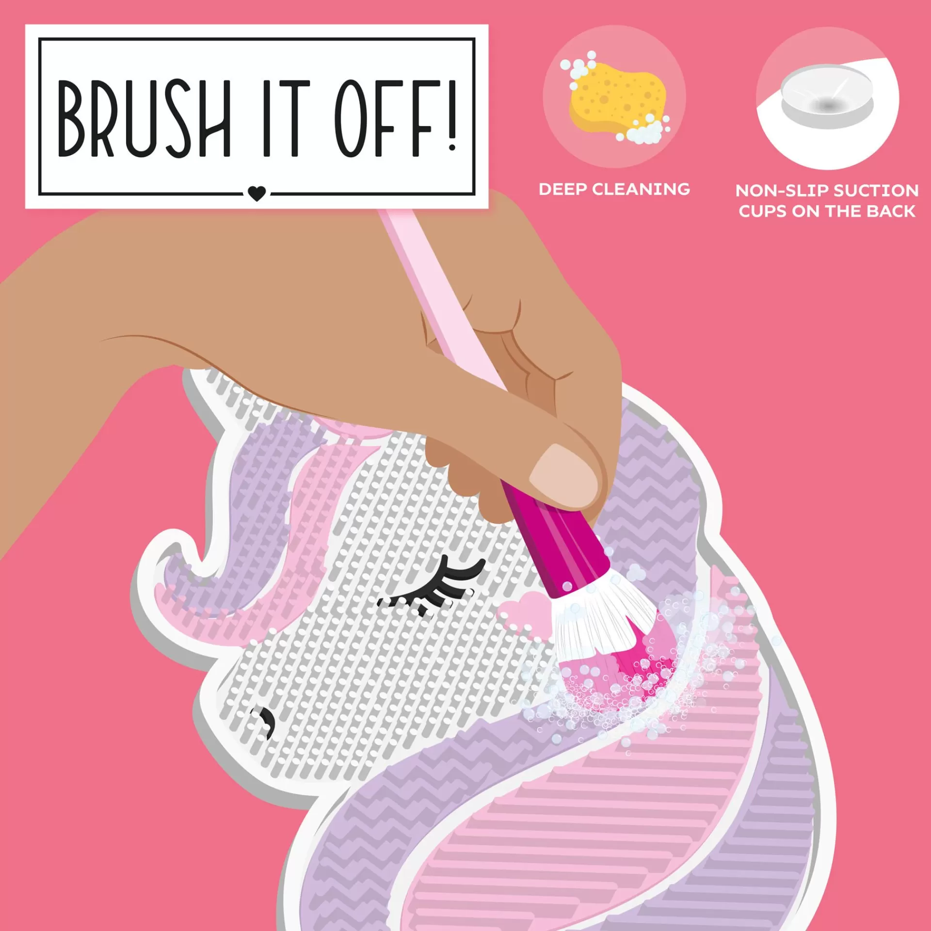 Legami Milano Gesicht Und Körper^Reinigungspad für Make-up-Pinsel - Brush it Off!