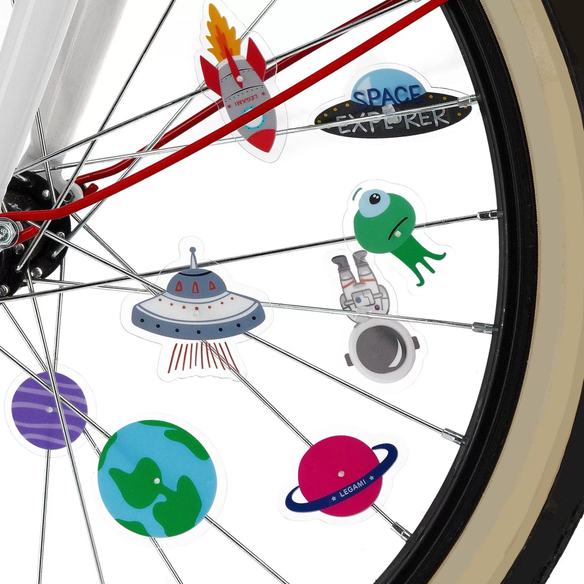 Legami Milano Fahrrad-Accessoires^Set mit 30 Dekorationen für Fahrradspeichen
