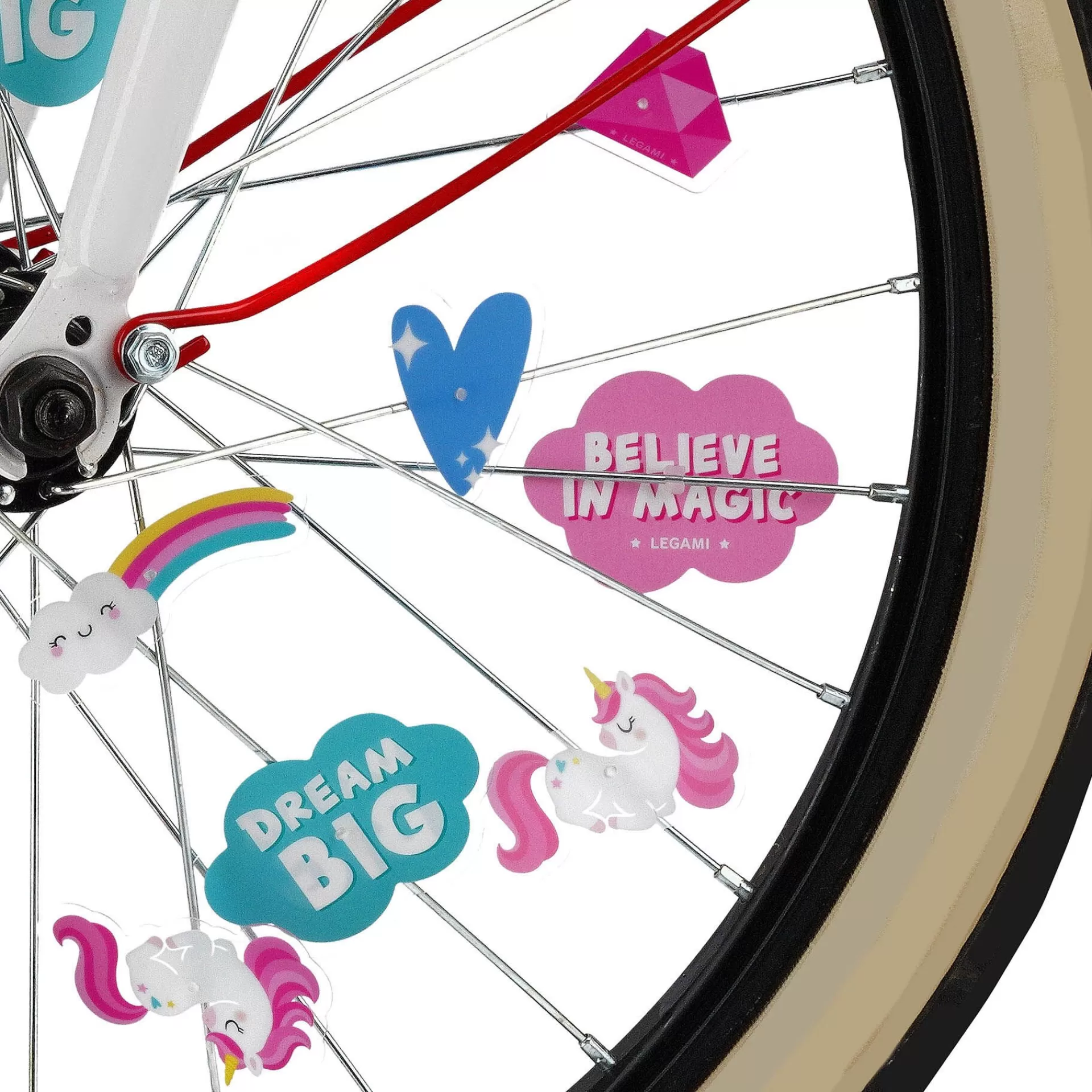 Legami Milano Fahrrad-Accessoires^Set mit 30 Dekorationen für Fahrradspeichen