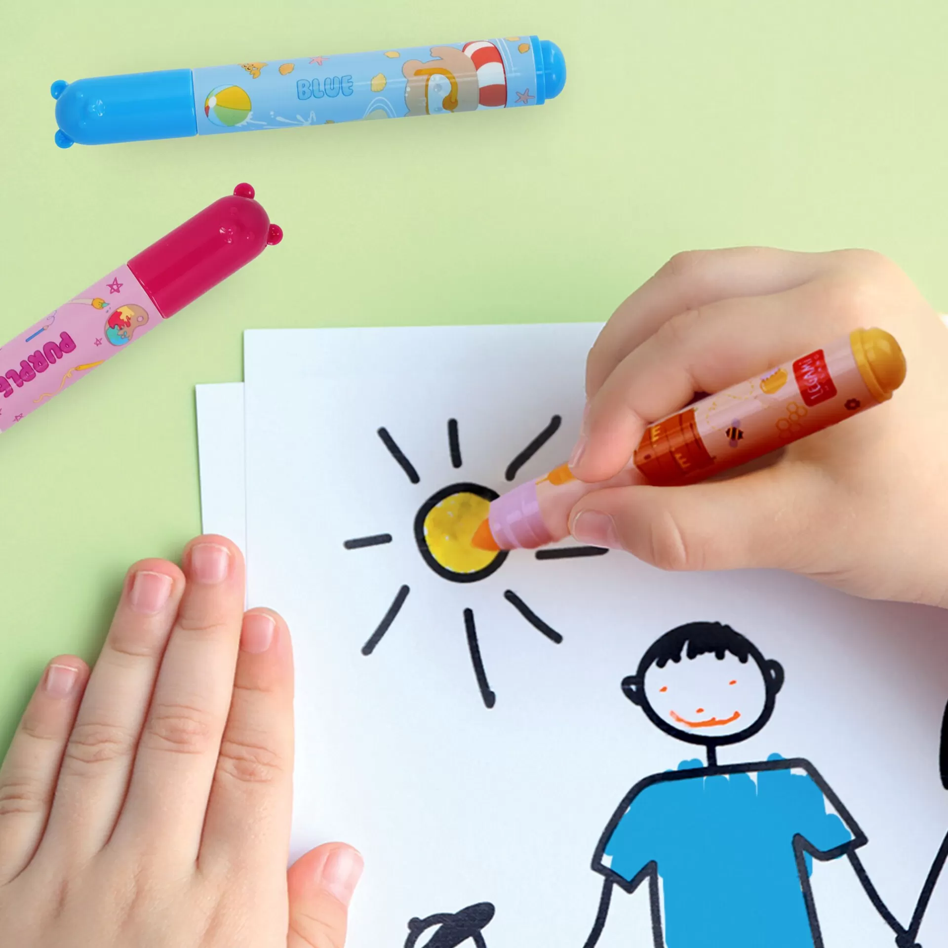 Legami Milano Textmarker Und Filzstifte^Set mit 12 Filzstiften - Teddy Friends