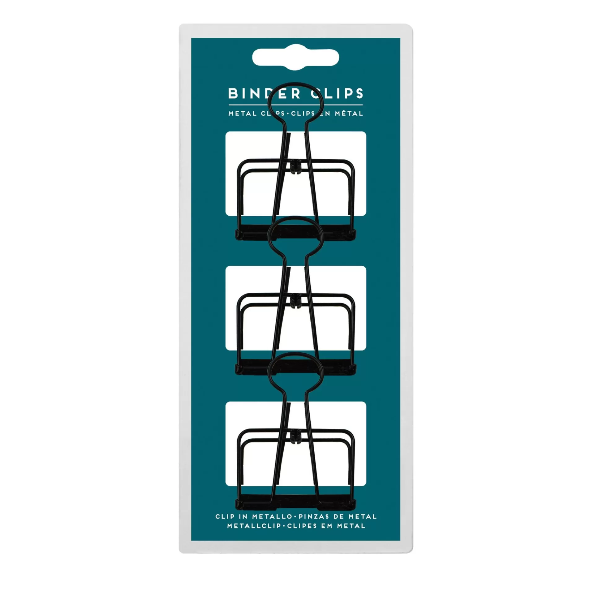 Legami Milano Mehr Schreibwaren^Set mit 3 Metallklammern - Binder Clips