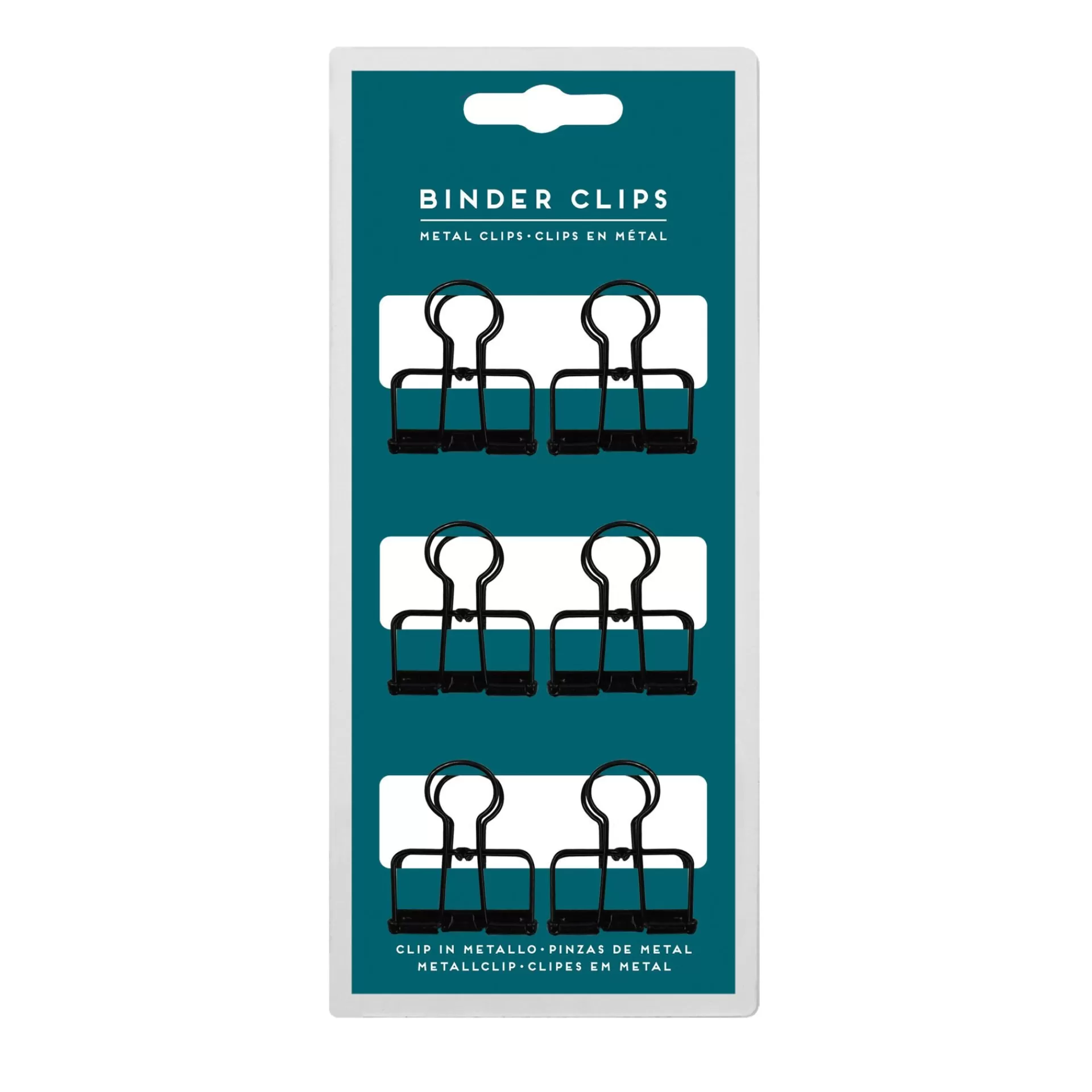 Legami Milano Mehr Schreibwaren^Set mit 6 Metallklammern - Binder Clips