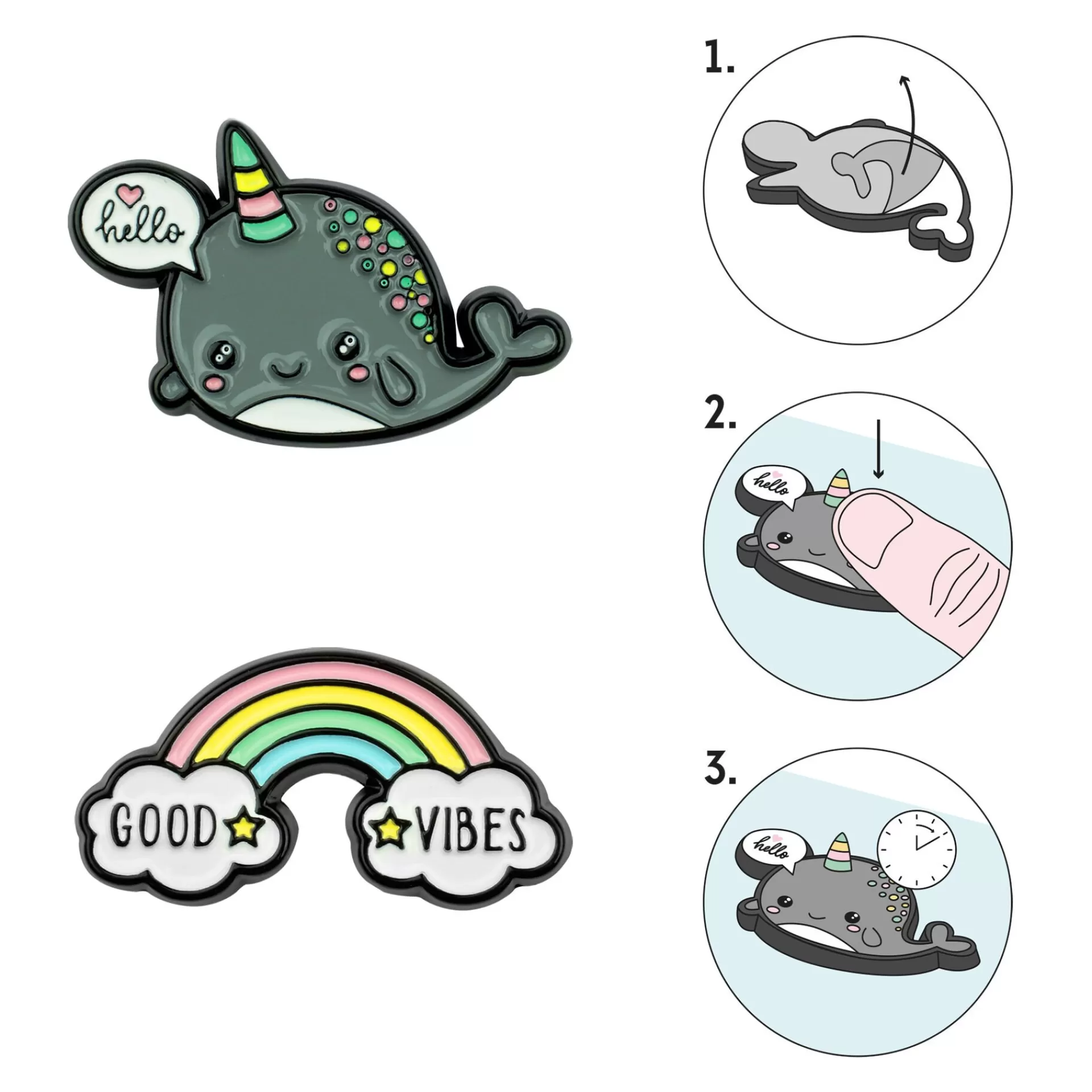 Legami Milano Zum Verpacken Von Geschenken | Mehr Schreibwaren^Set mit 2 Metallklammern - Cutie