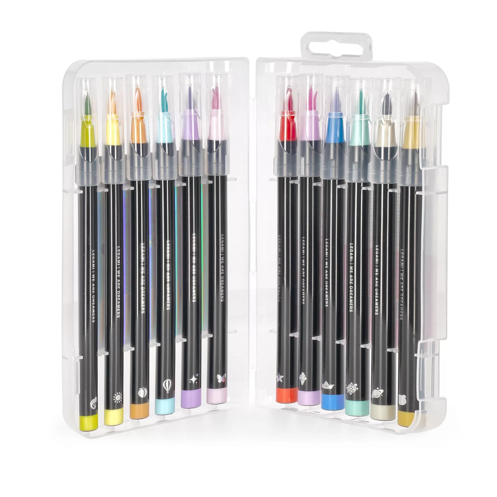 Legami Milano Textmarker Und Filzstifte^Set mit 12 Pinselstiften - Brush Markers