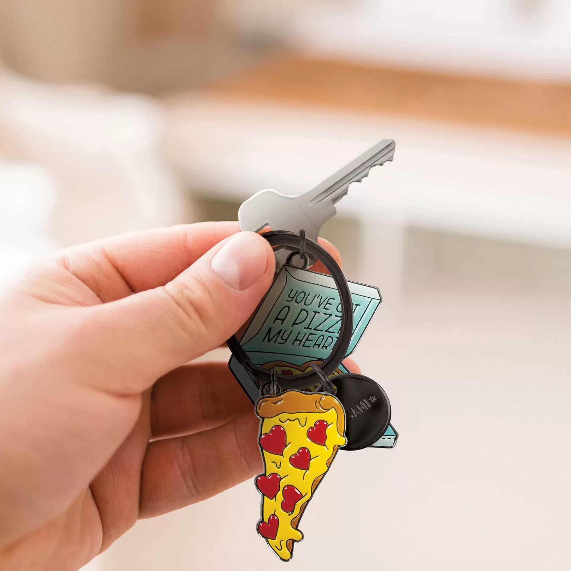 Legami Milano Schlüsselanhänger^Set mit 2 Schlüsselanhängern aus emailliertem Metall - What a Key Ring!