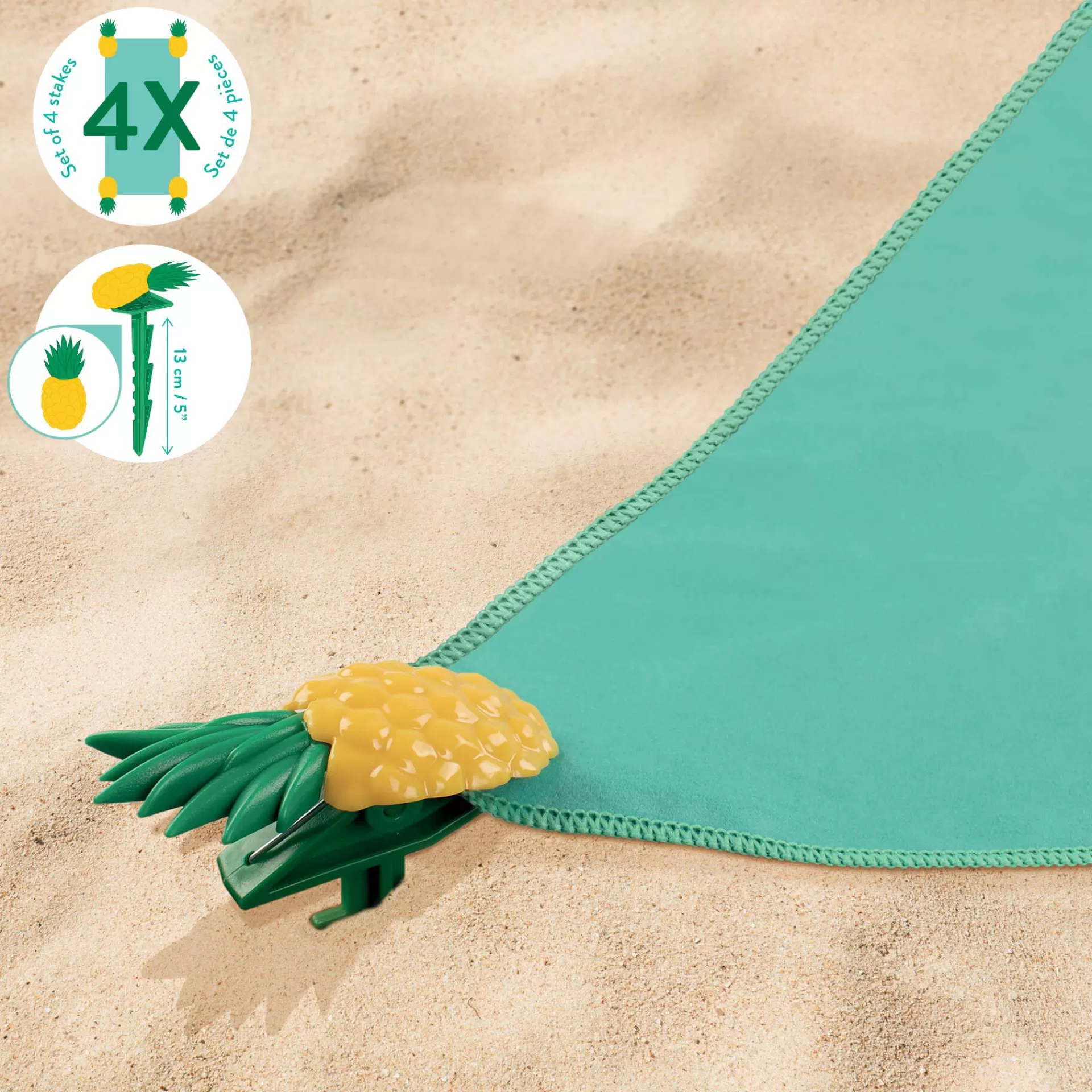 Legami Milano Strandtücher | Strandzubehör^Set mit 4 Strandtuch-Heringen - Beach Towel Anchor Stakes