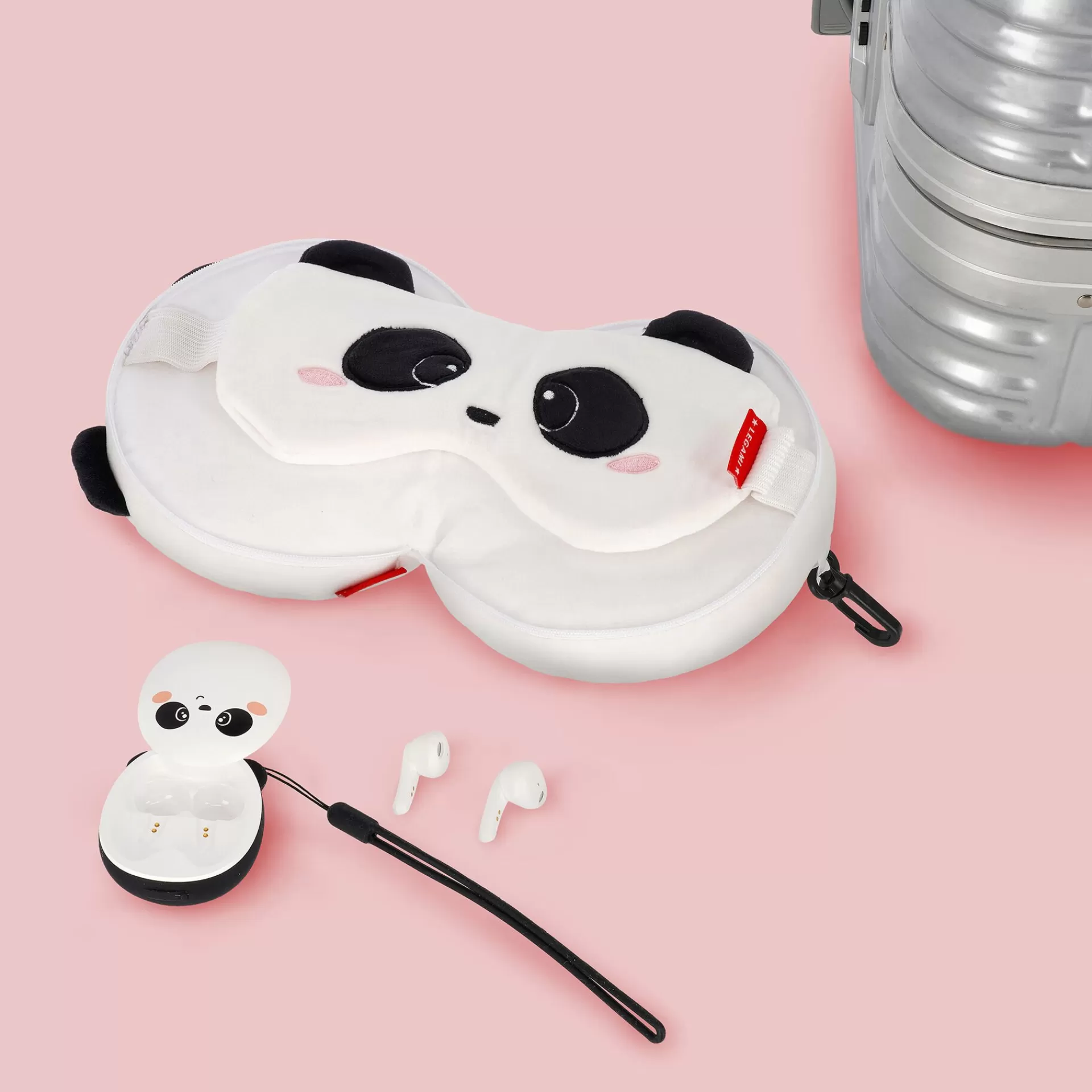Legami Milano Kopfhörer Und Zubehör | Reise-Accessoires^Set Reisekissen Panda und Kabellose Kopfhörer Panda