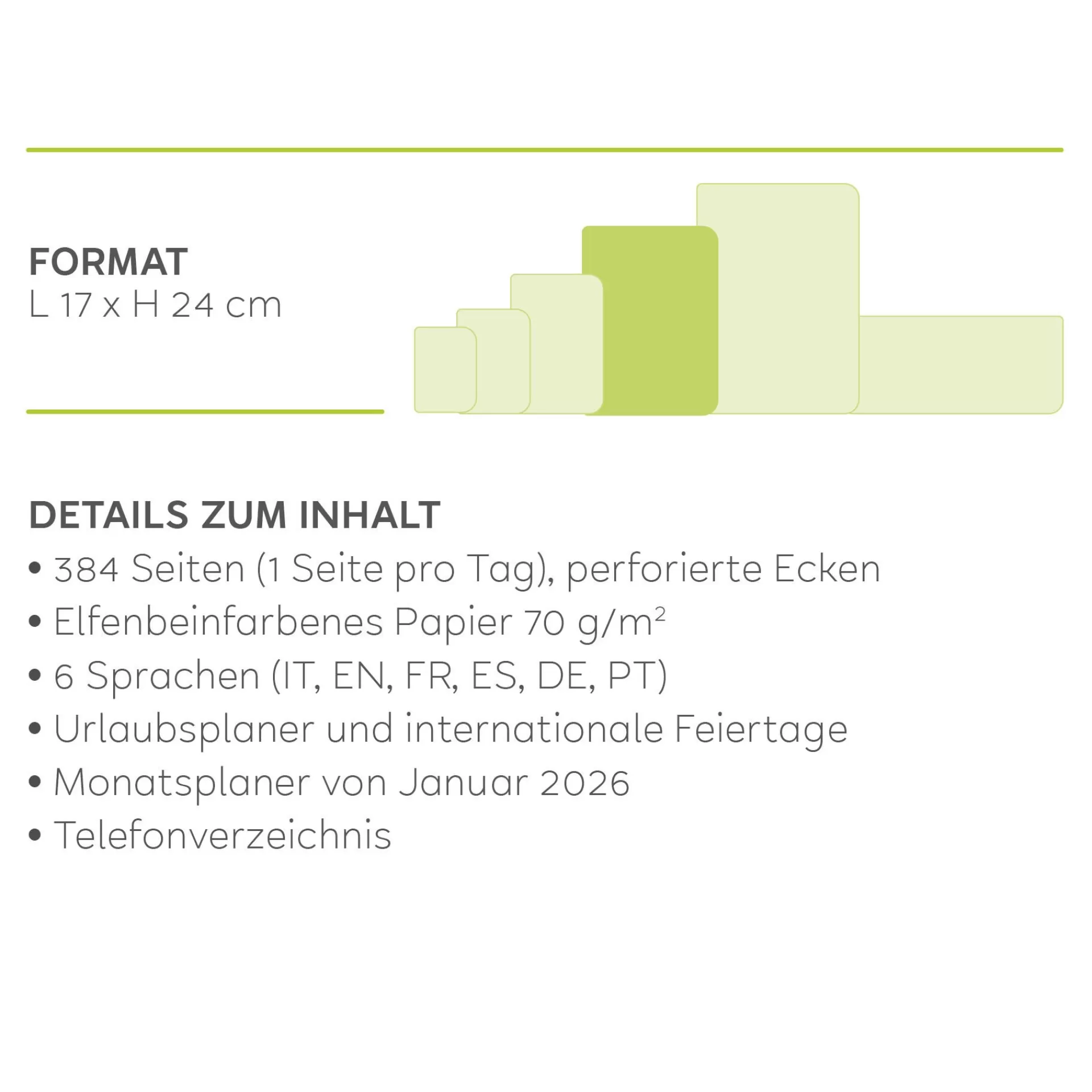 Legami Milano Tagesplaner Für 12 Monate^Terminplaner für 12 Monate - 1 Tag pro Seite - Large - 2025