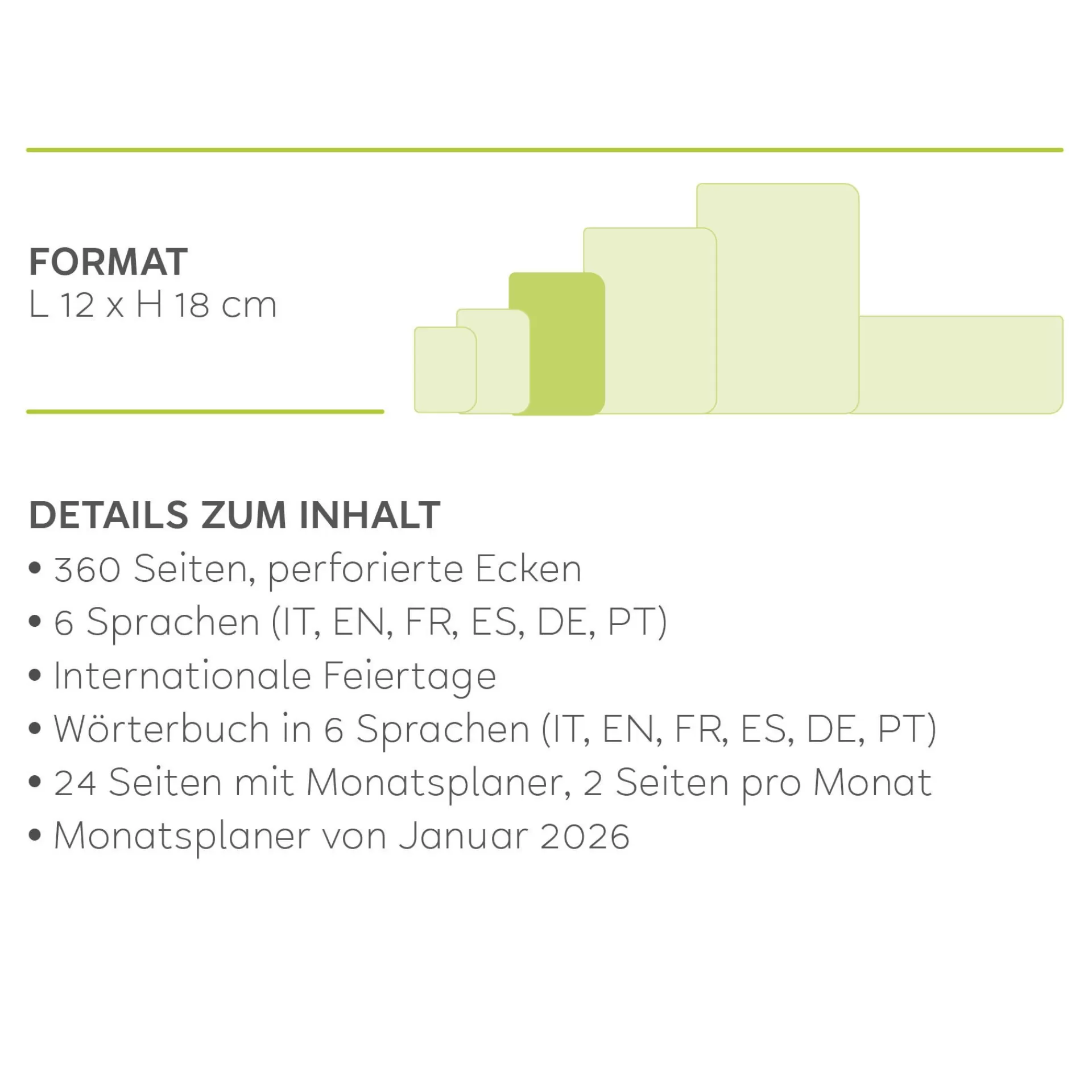 Legami Milano Tagesplaner Für 12 Monate^Terminplaner für 12 Monate - 1 Tag pro Seite - Medium - 2025