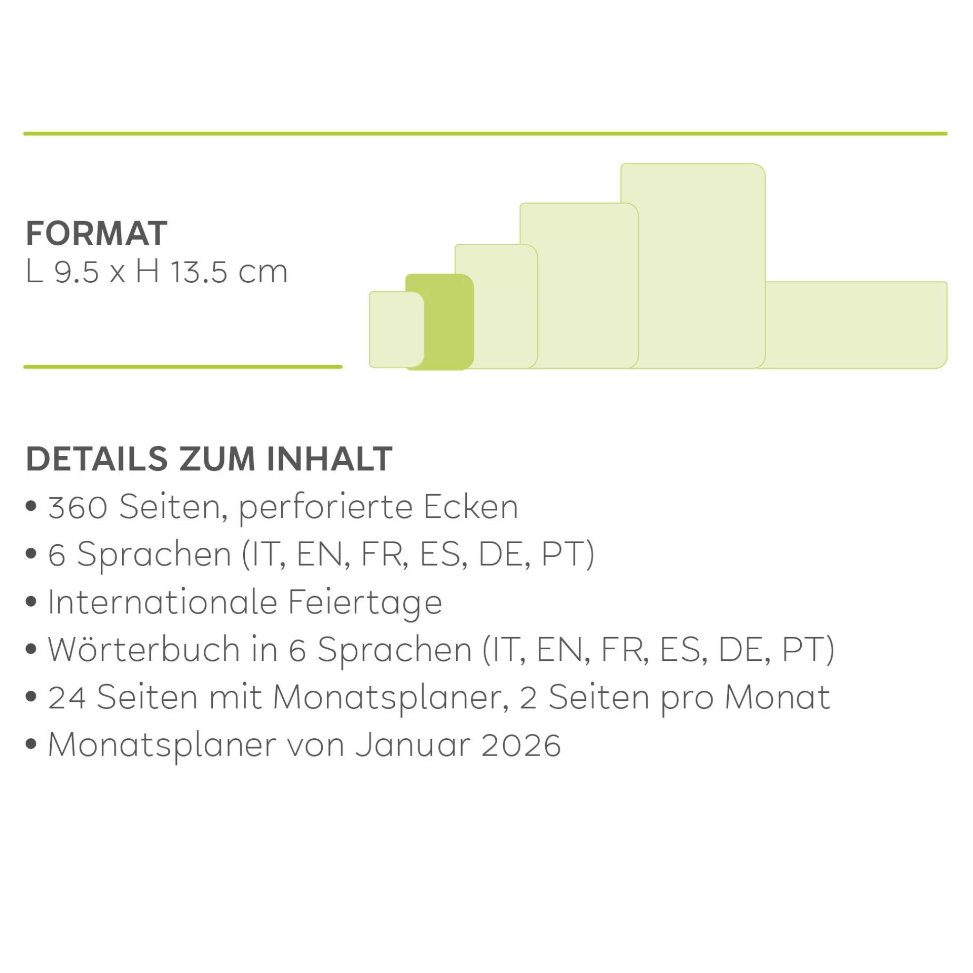 Legami Milano Tagesplaner Für 12 Monate^Terminplaner für 12 Monate - 1 Tag pro Seite - Small - 2025