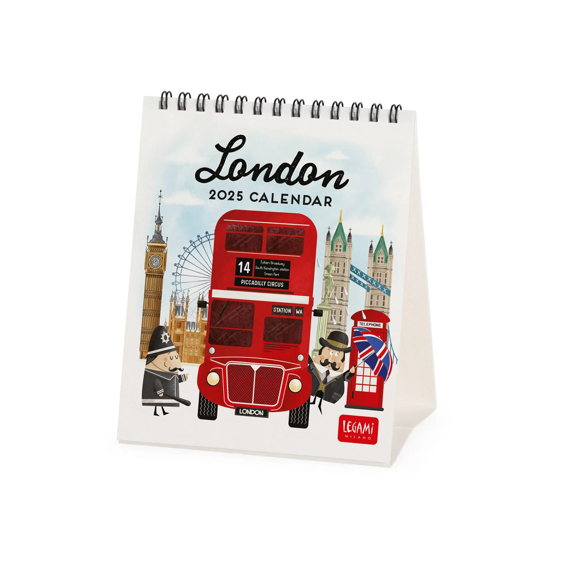 Legami Milano Tischkalender^Tischkalender 2025 - 12 x 14,5 cm