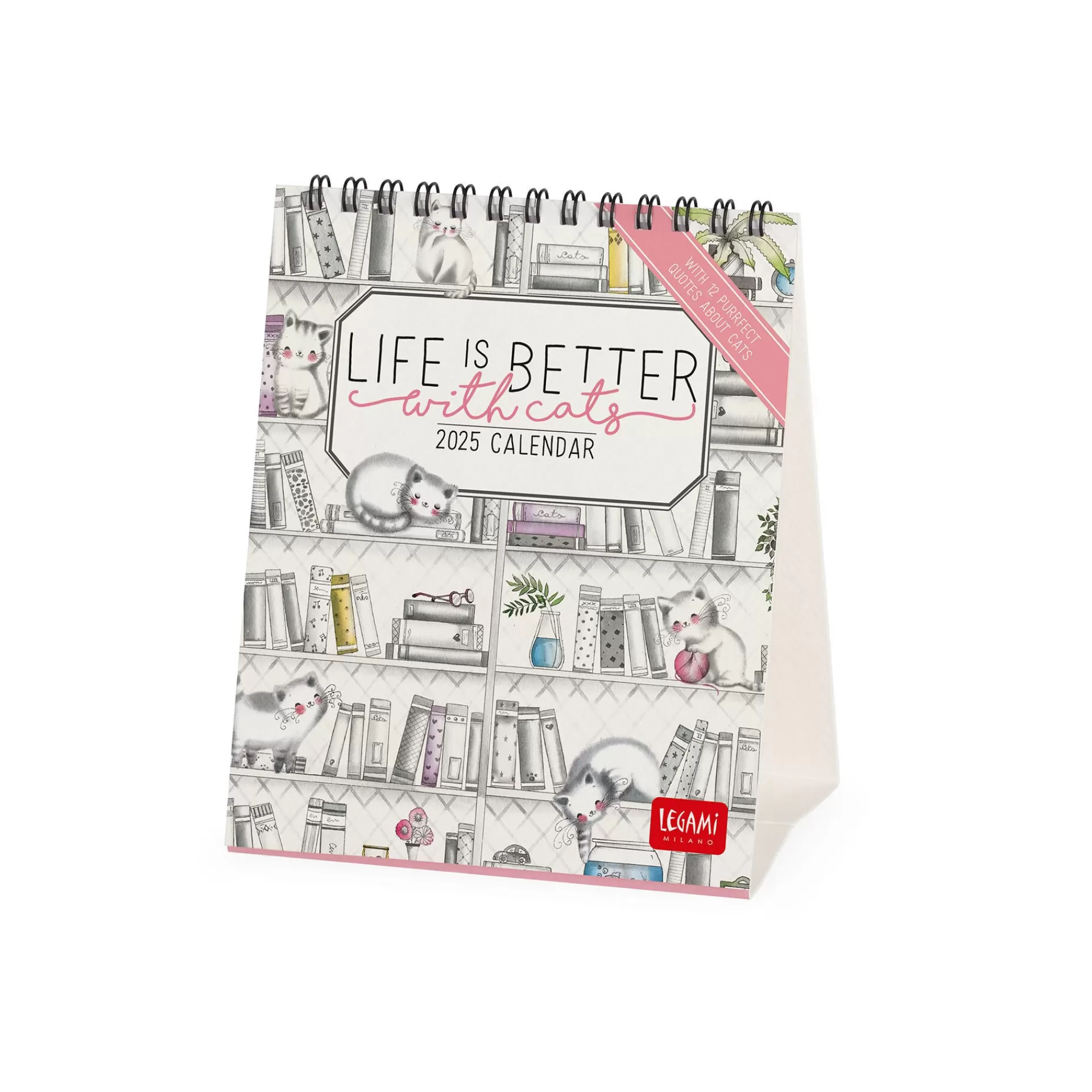 Legami Milano Tischkalender^Tischkalender 2025 - 12 x 14,5 cm
