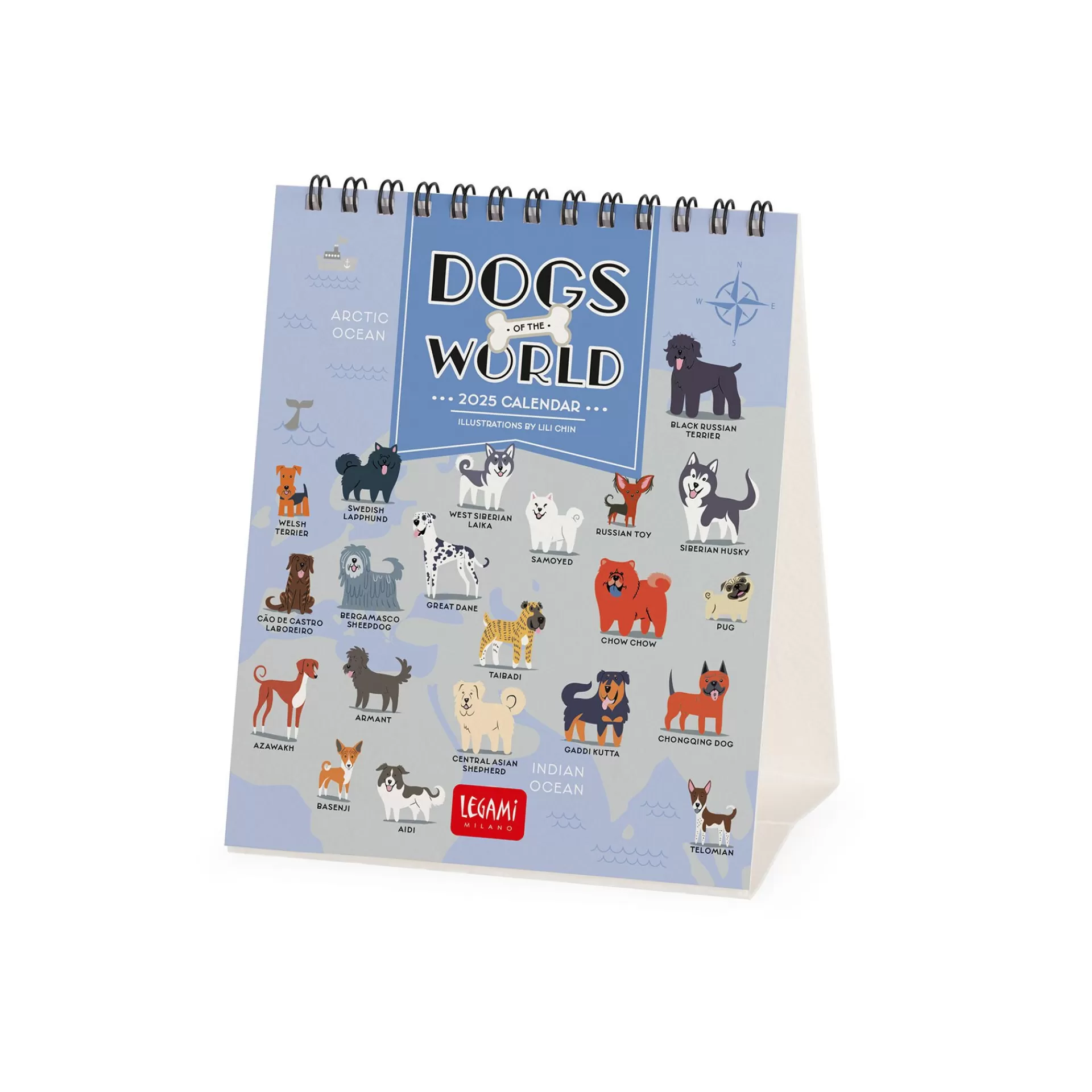 Legami Milano Tischkalender^Tischkalender 2025 - 12 x 14,5 cm