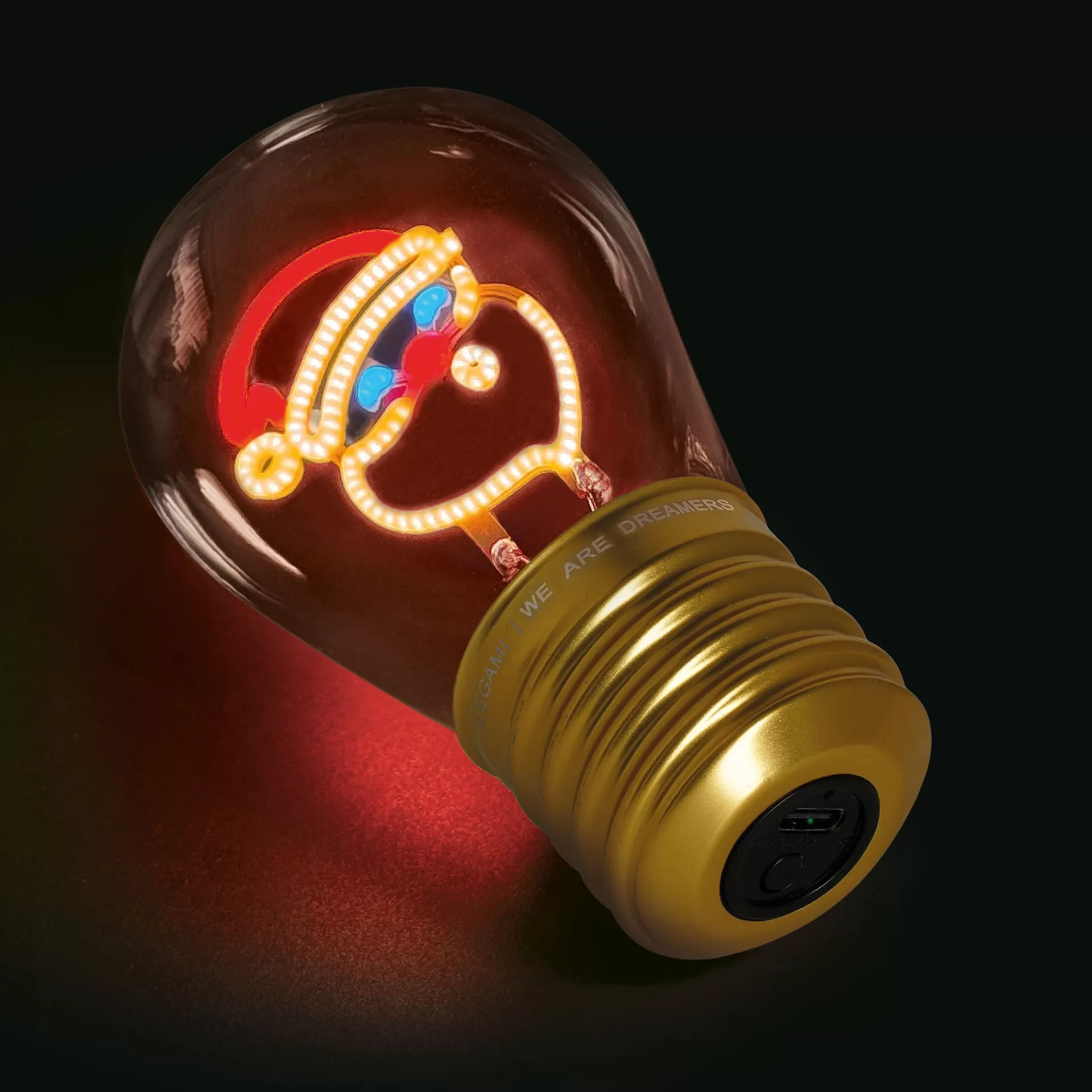 Legami Milano Deko-Leuchten | Party-Accessoires^Tischlampe in Glühbirnenform - Bulb Fiction