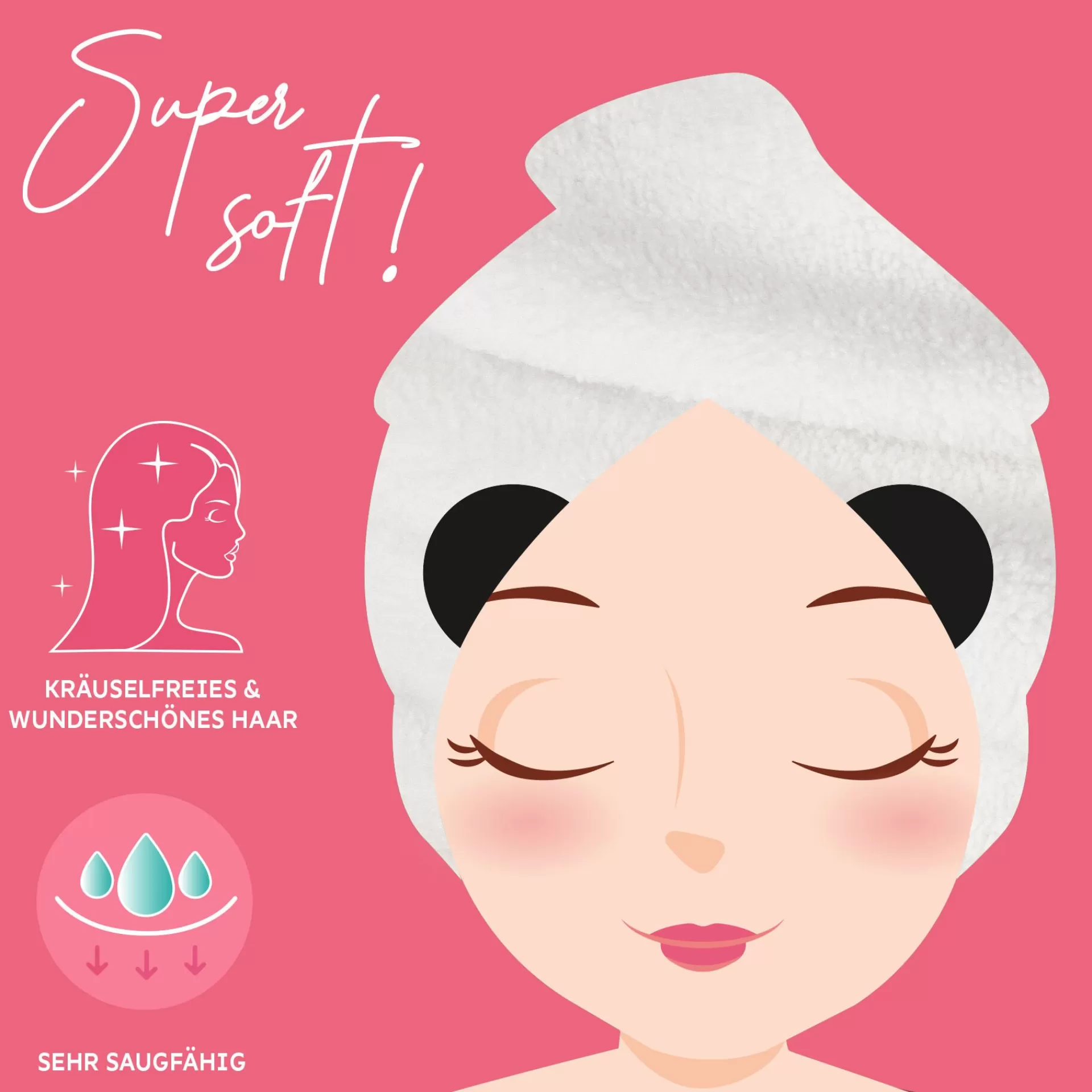 Legami Milano Gesicht Und Körper^Turban-Handtuch für die Haare - Love my Hair