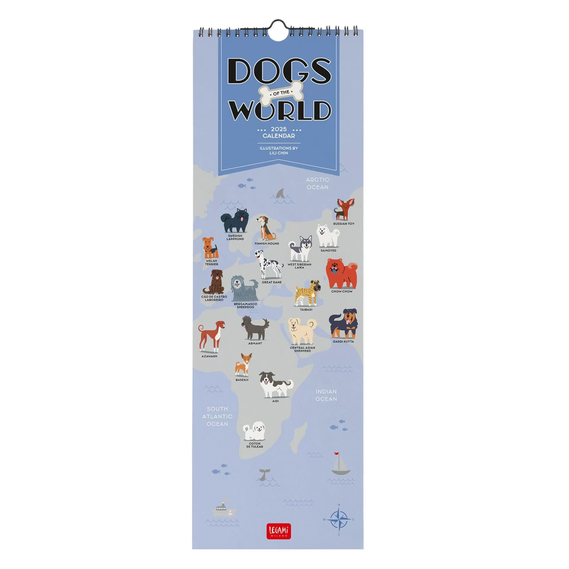 Legami Milano Wandkalender^Wandkalender 2025 - 16 x 49 cm