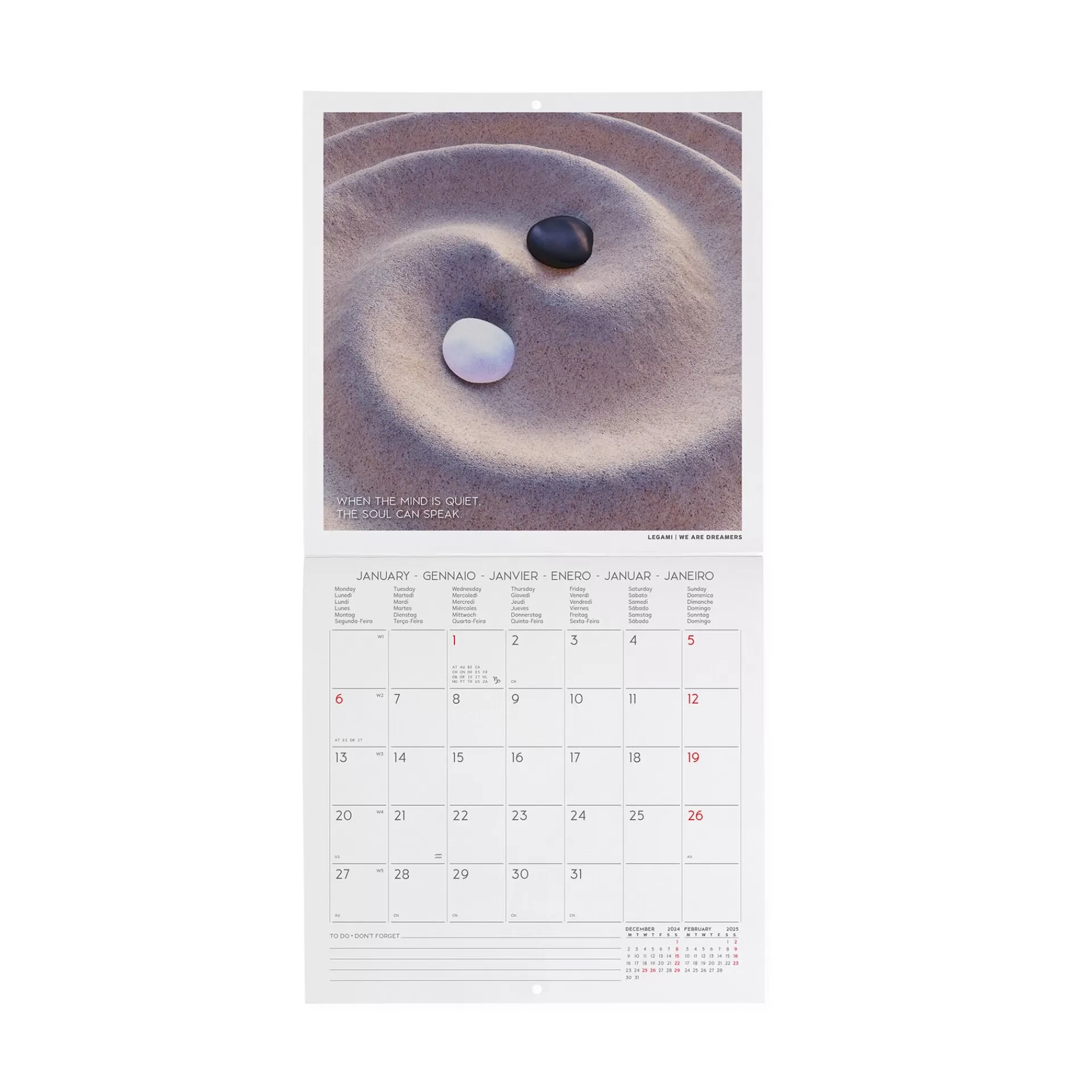 Legami Milano Wandkalender^Wandkalender 2025 - 18 x 18 cm