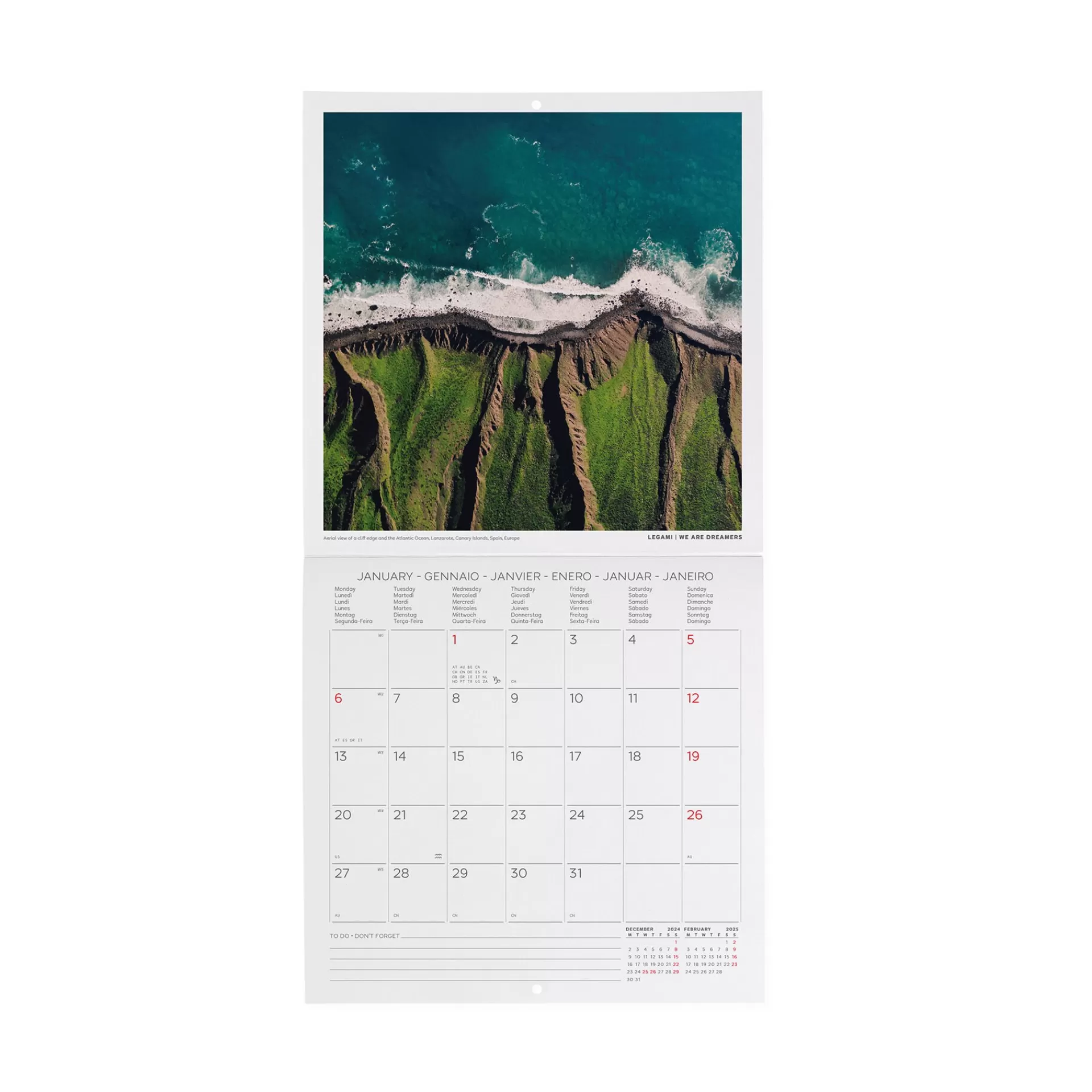 Legami Milano Wandkalender^Wandkalender 2025 - 18 x 18 cm
