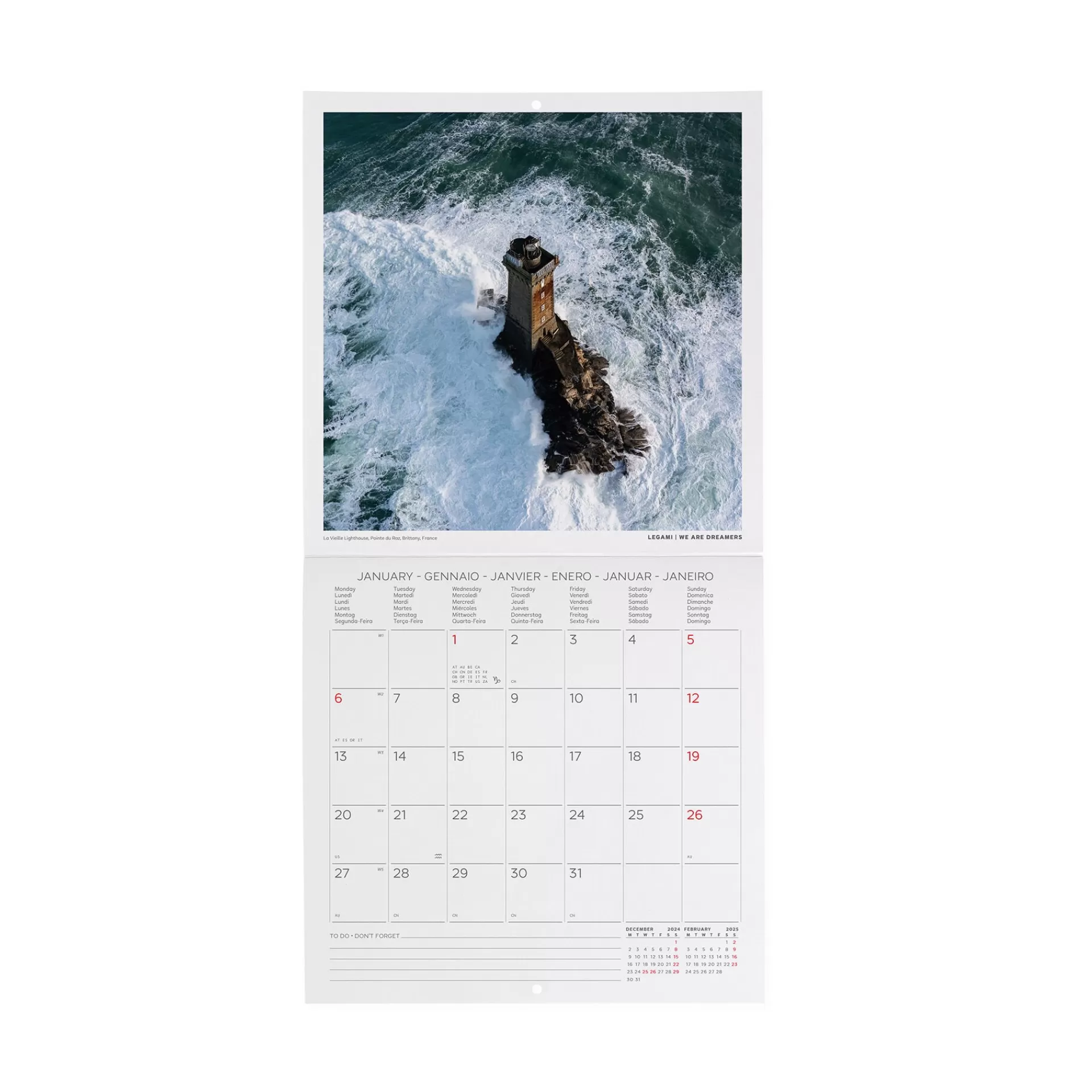 Legami Milano Wandkalender^Wandkalender 2025 - 18 x 18 cm