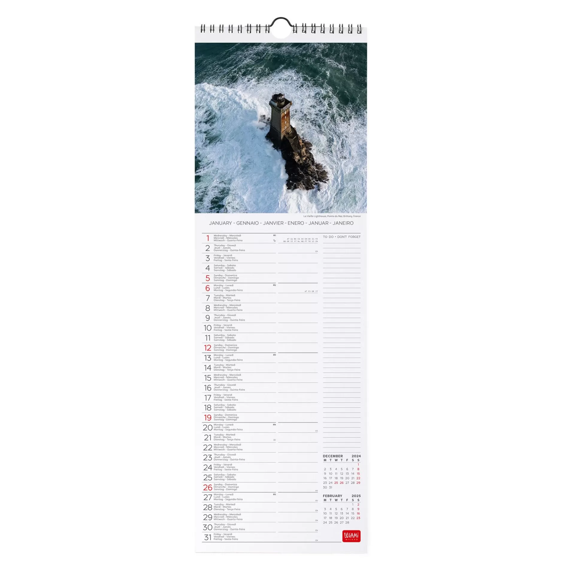 Legami Milano Wandkalender^Wandkalender 2025 - 16 x 49 cm