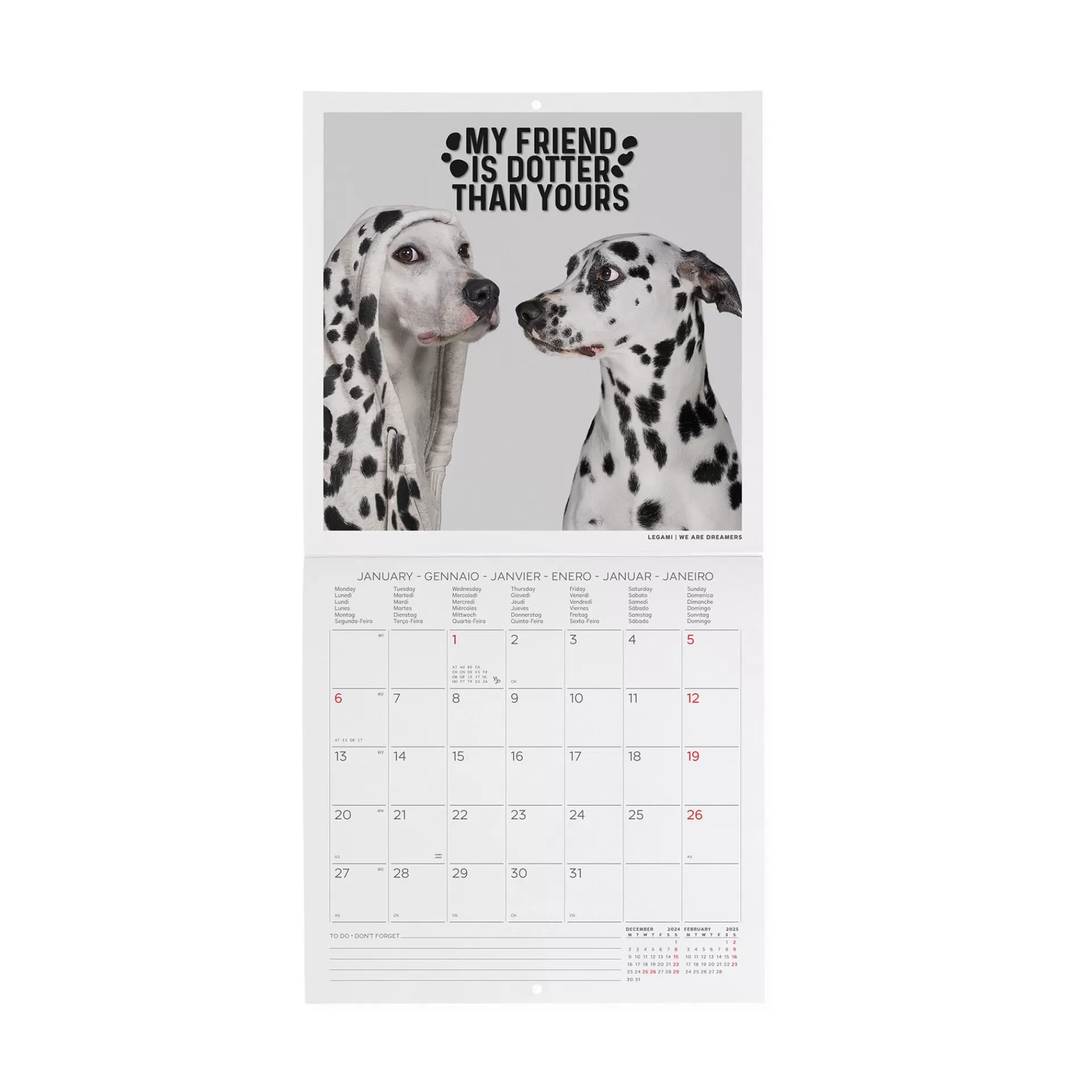 Legami Milano Wandkalender^Wandkalender 2025 - 18 x 18 cm