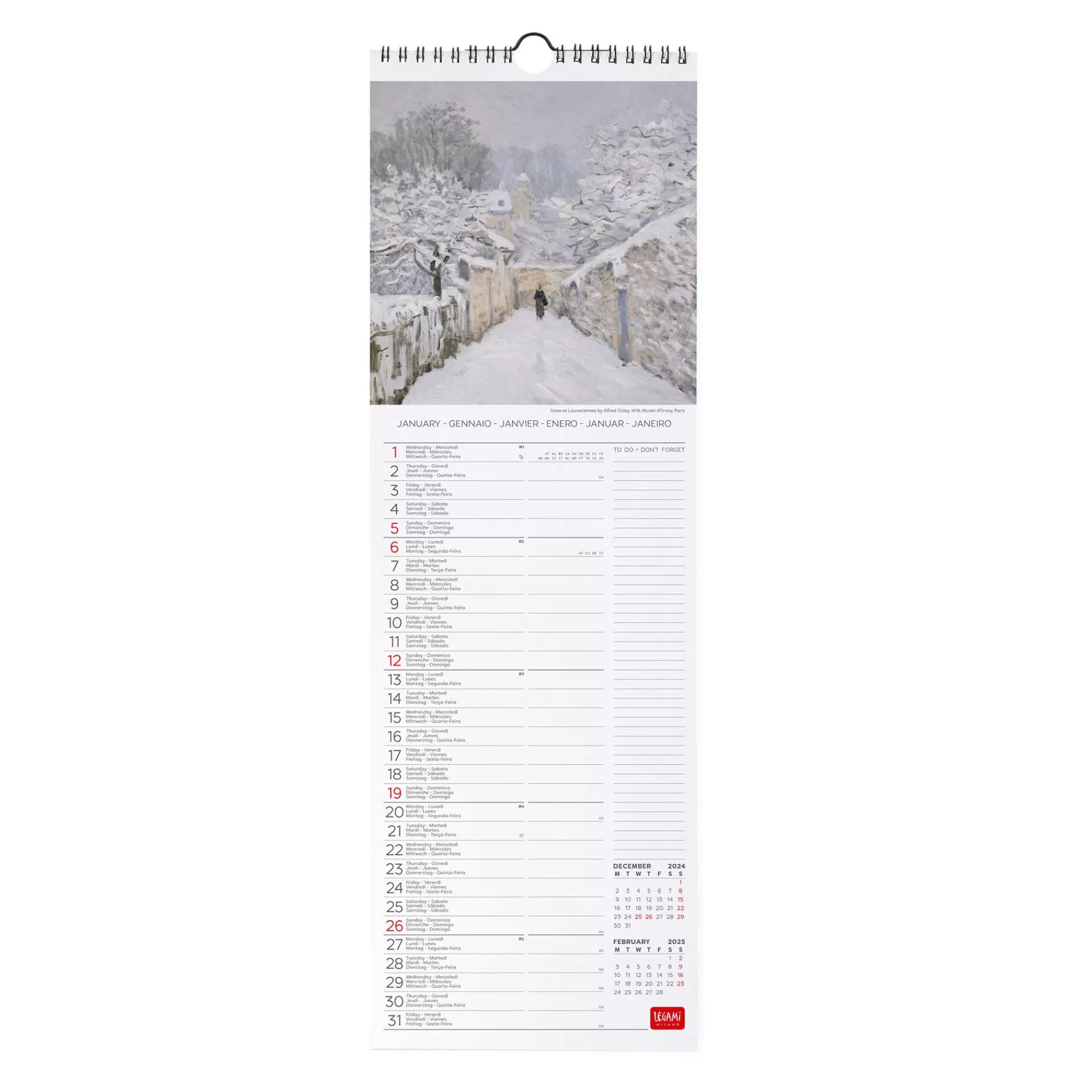 Legami Milano Wandkalender^Wandkalender 2025 - 16 x 49 cm