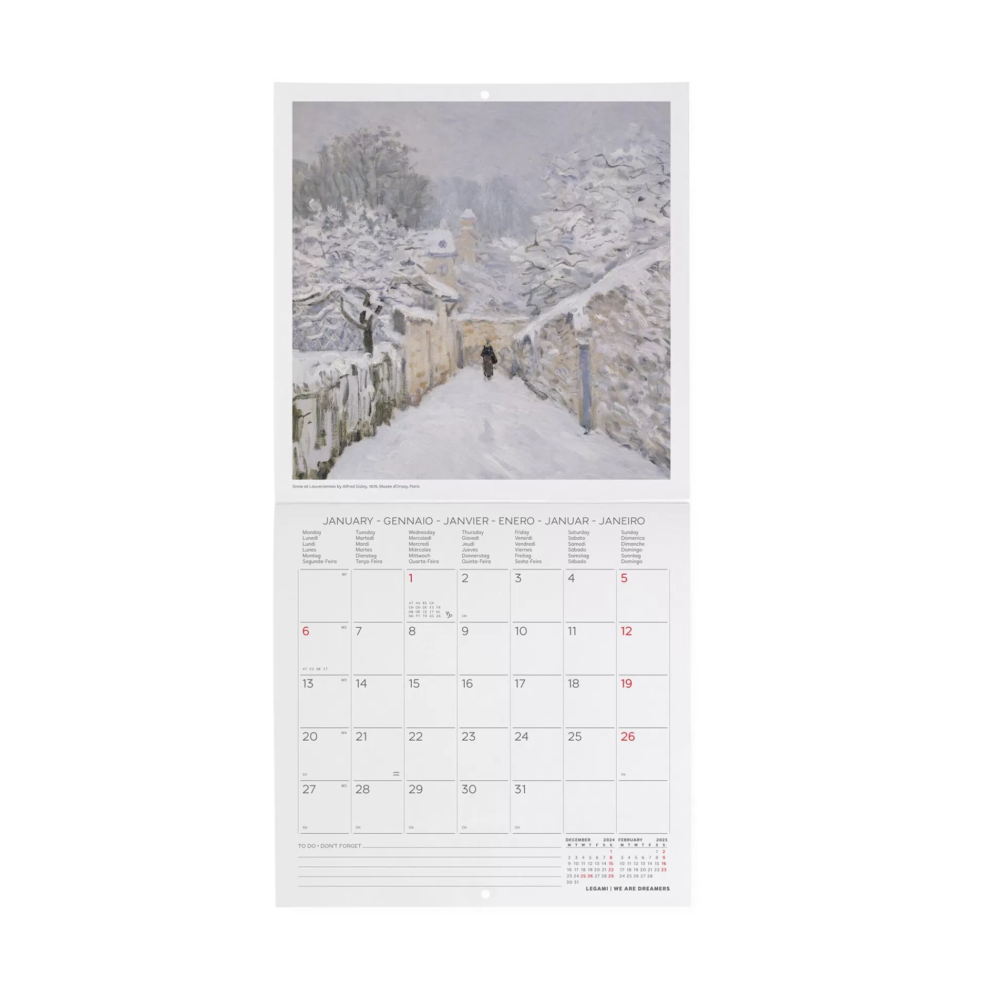 Legami Milano Wandkalender^Wandkalender 2025 - 18 x 18 cm