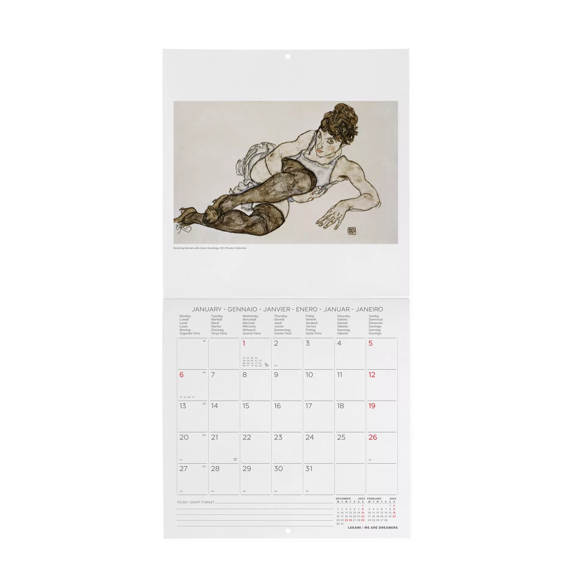 Legami Milano Wandkalender^Wandkalender 2025 - 18 x 18 cm