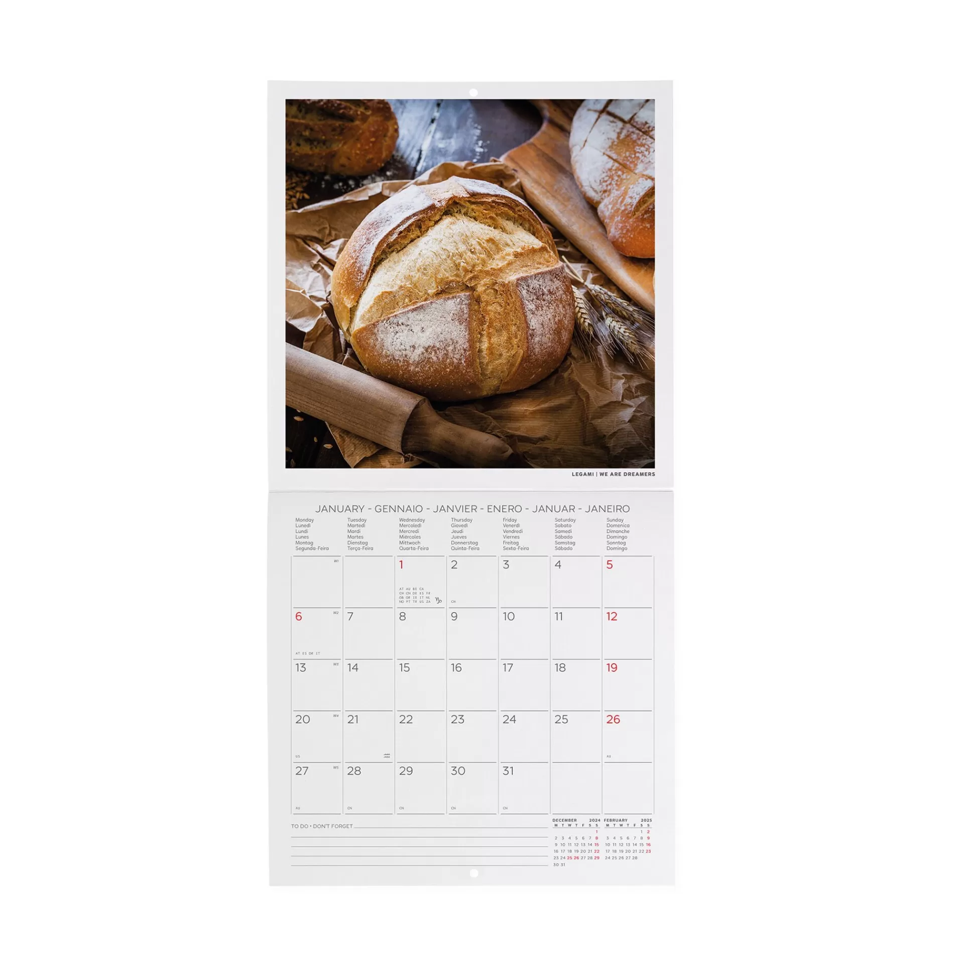 Legami Milano Wandkalender^Wandkalender 2025 - 18 x 18 cm