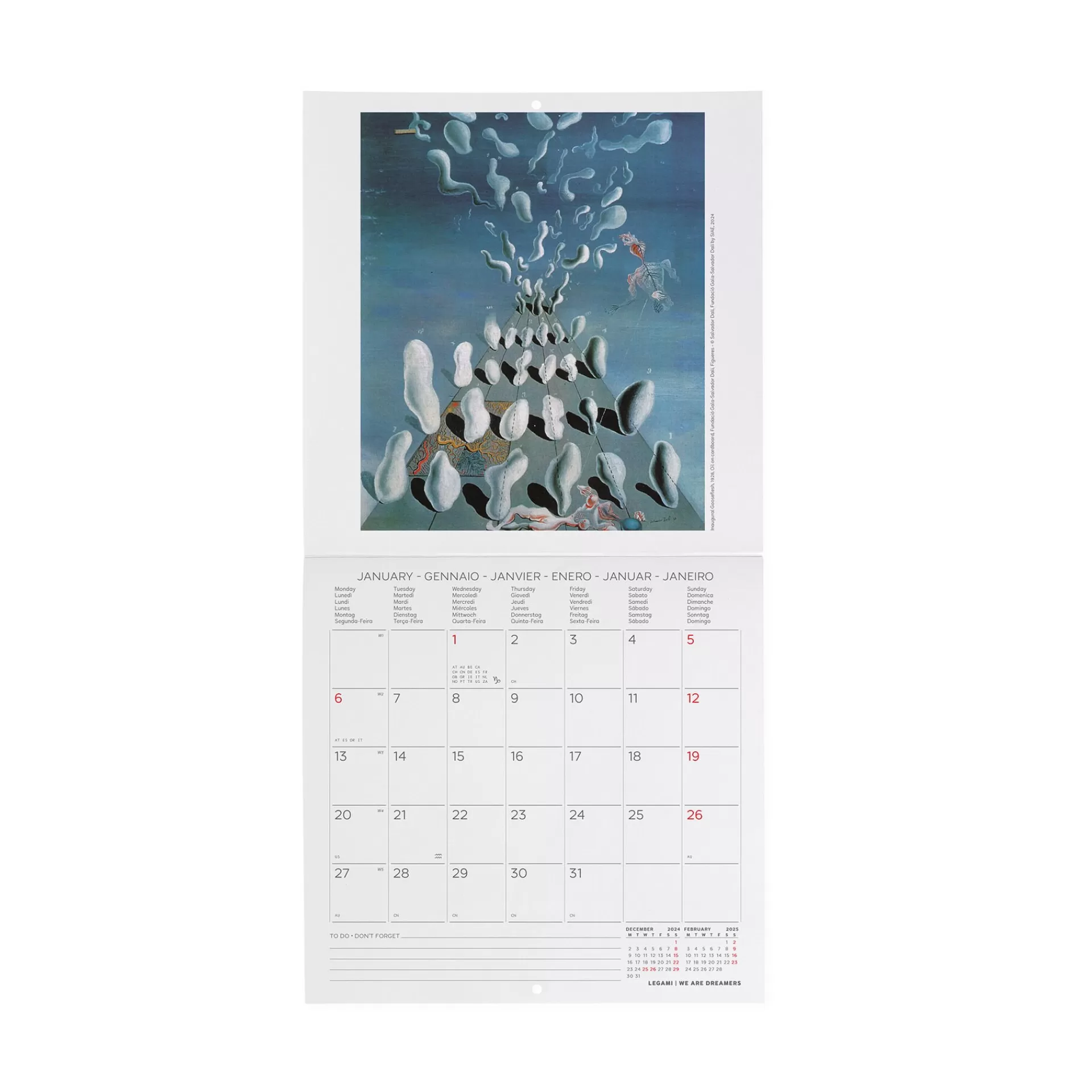 Legami Milano Wandkalender^Wandkalender 2025 - 18 x 18 cm