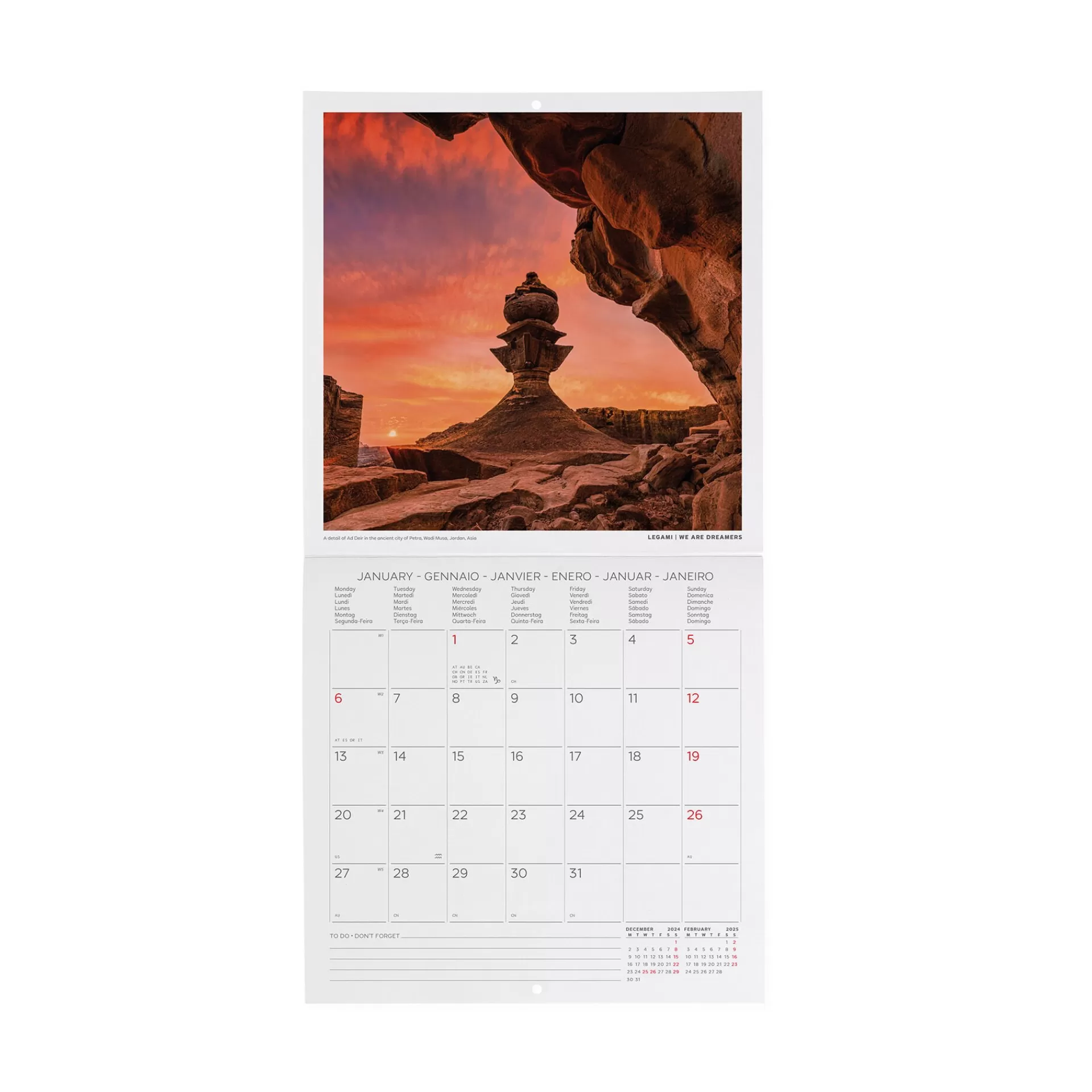 Legami Milano Wandkalender^Wandkalender 2025 - 18 x 18 cm